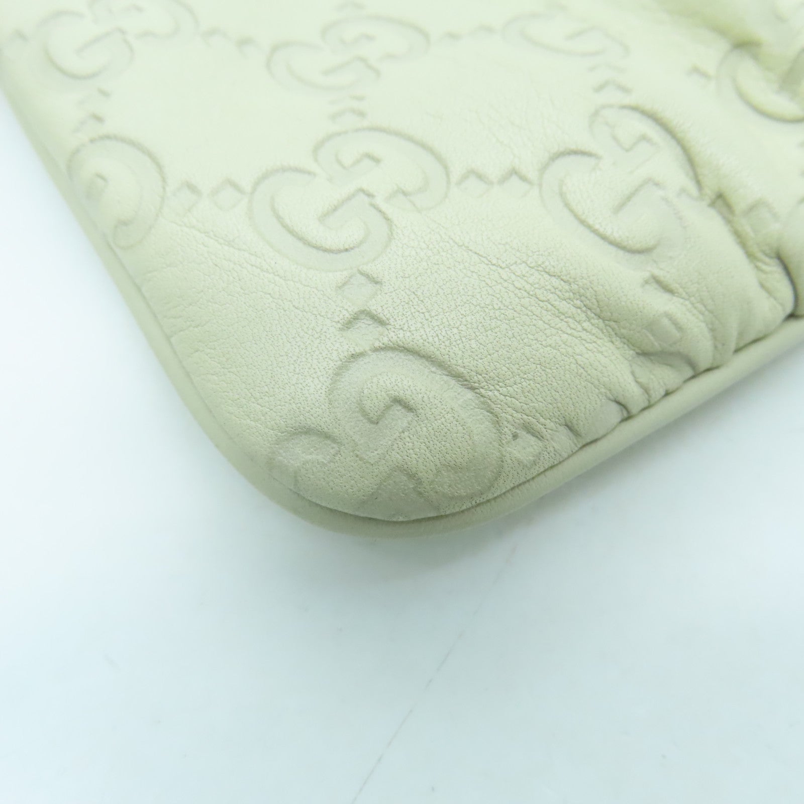 GUCCI 牛皮皮革Shoulder Bag金扣肩背袋白色