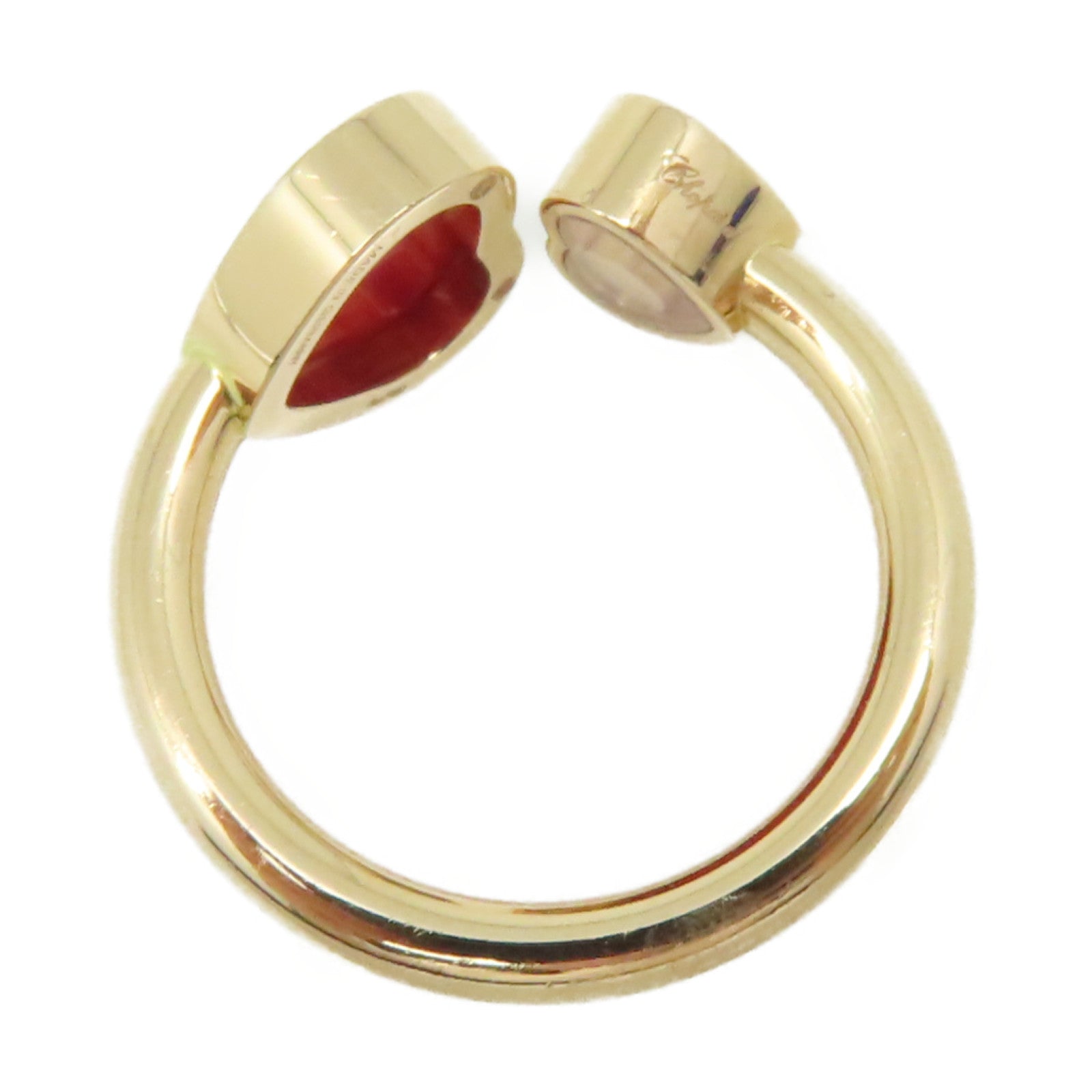 Chopard 18K玫瑰金Happy Heart Ring 0.04ct鑽石戒指US#5.5