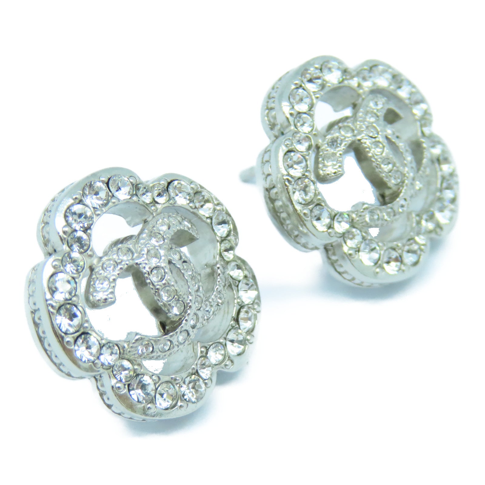 CHANEL 金屬Earrings耳環銀色