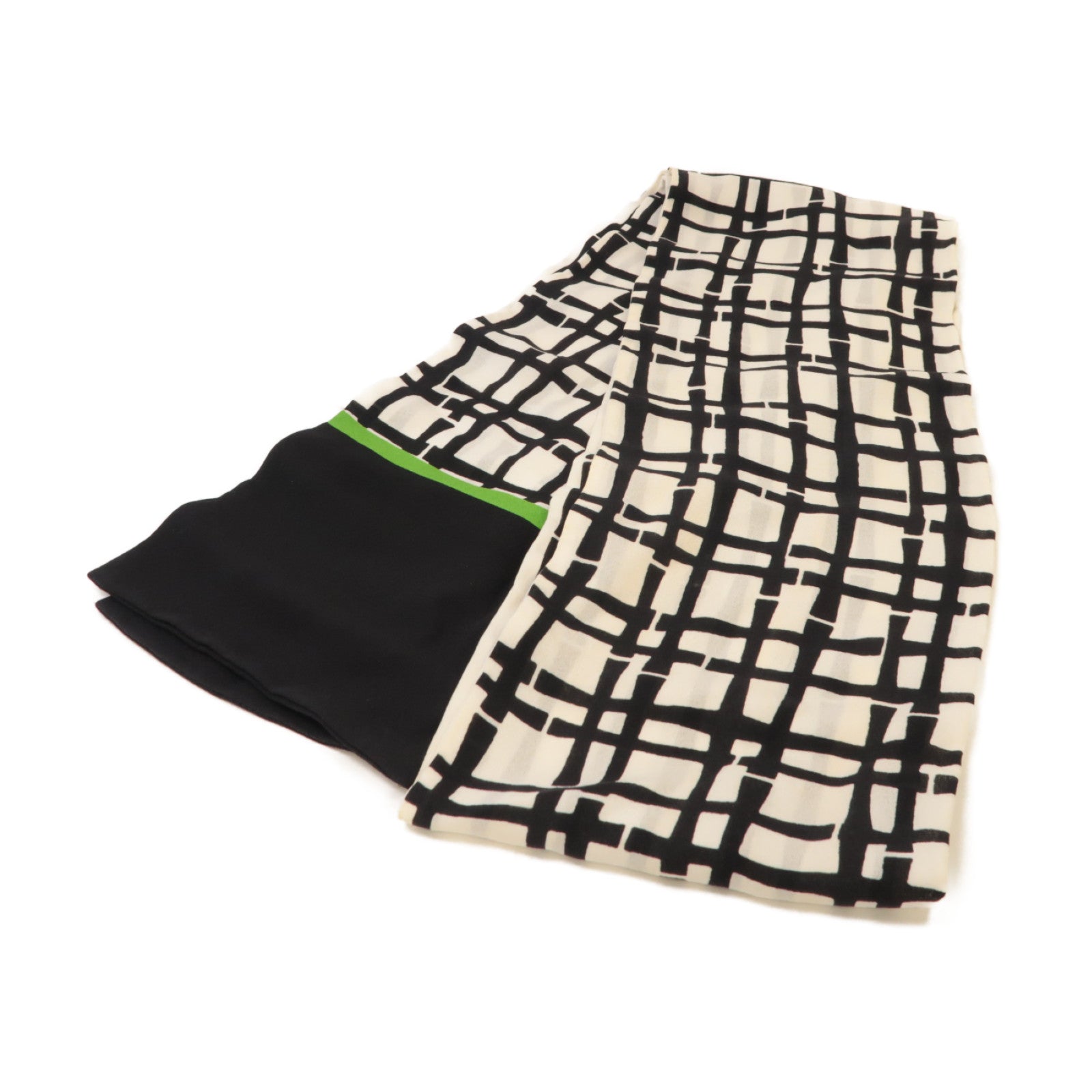 GUCCI 絲質Scarf絲巾黑色/白色