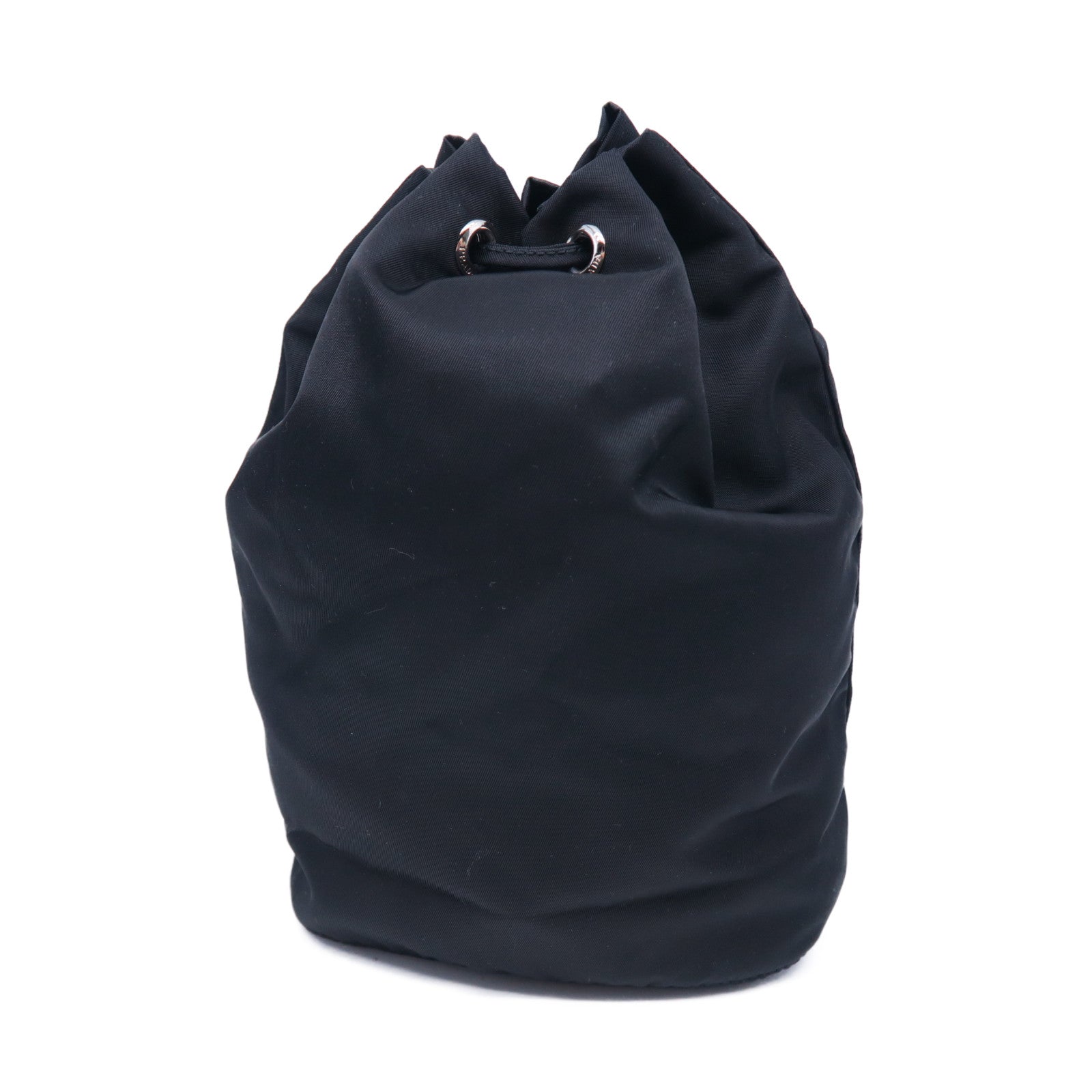 PRADA 尼龍Bag Pouch銀扣手拿包黑色