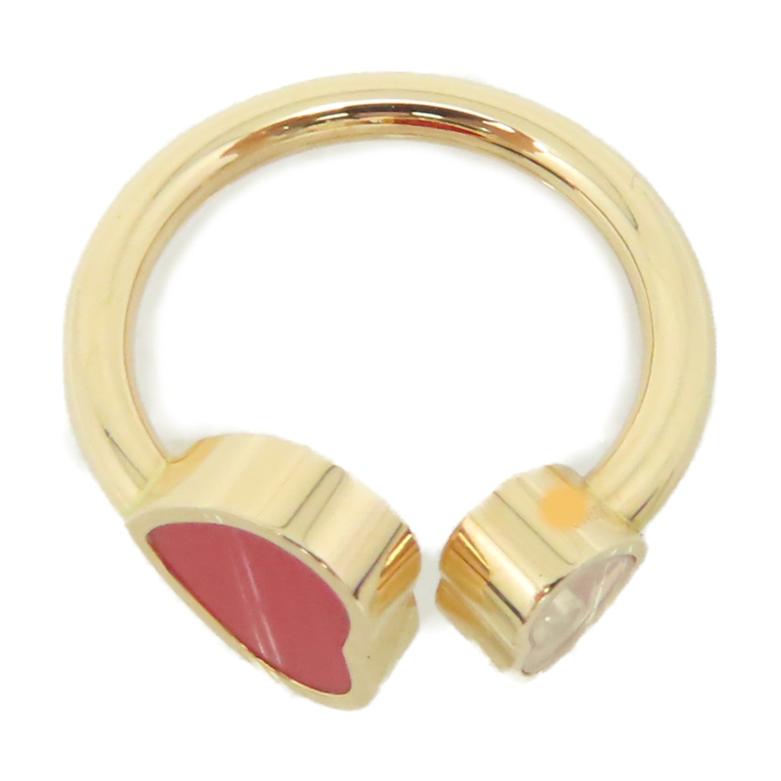 Chopard 18K玫瑰金Happy Heart Ring 0.04ct鑽石戒指US#5.5