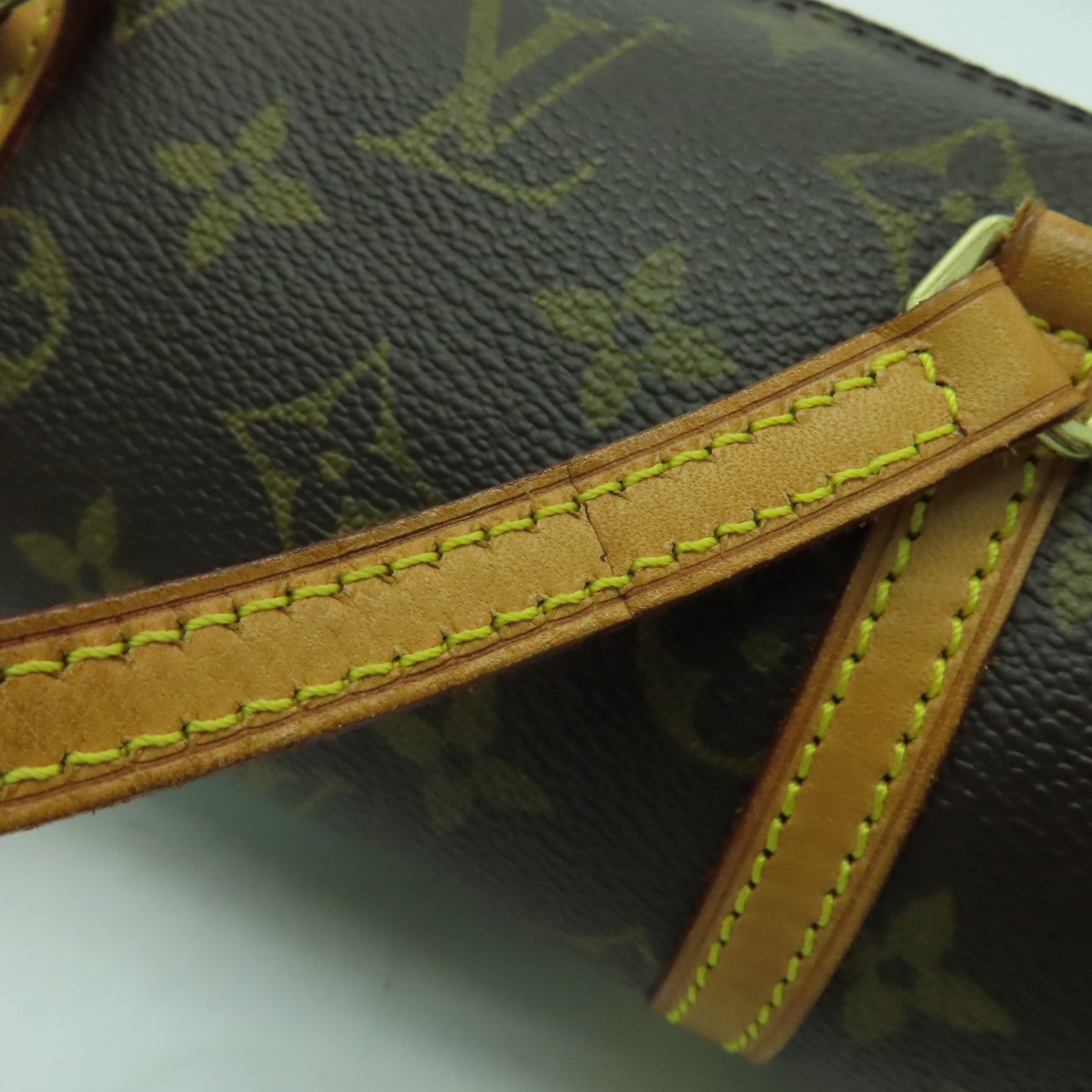 LOUIS VUITTON Monogram Papillon金扣手挽袋啡色
