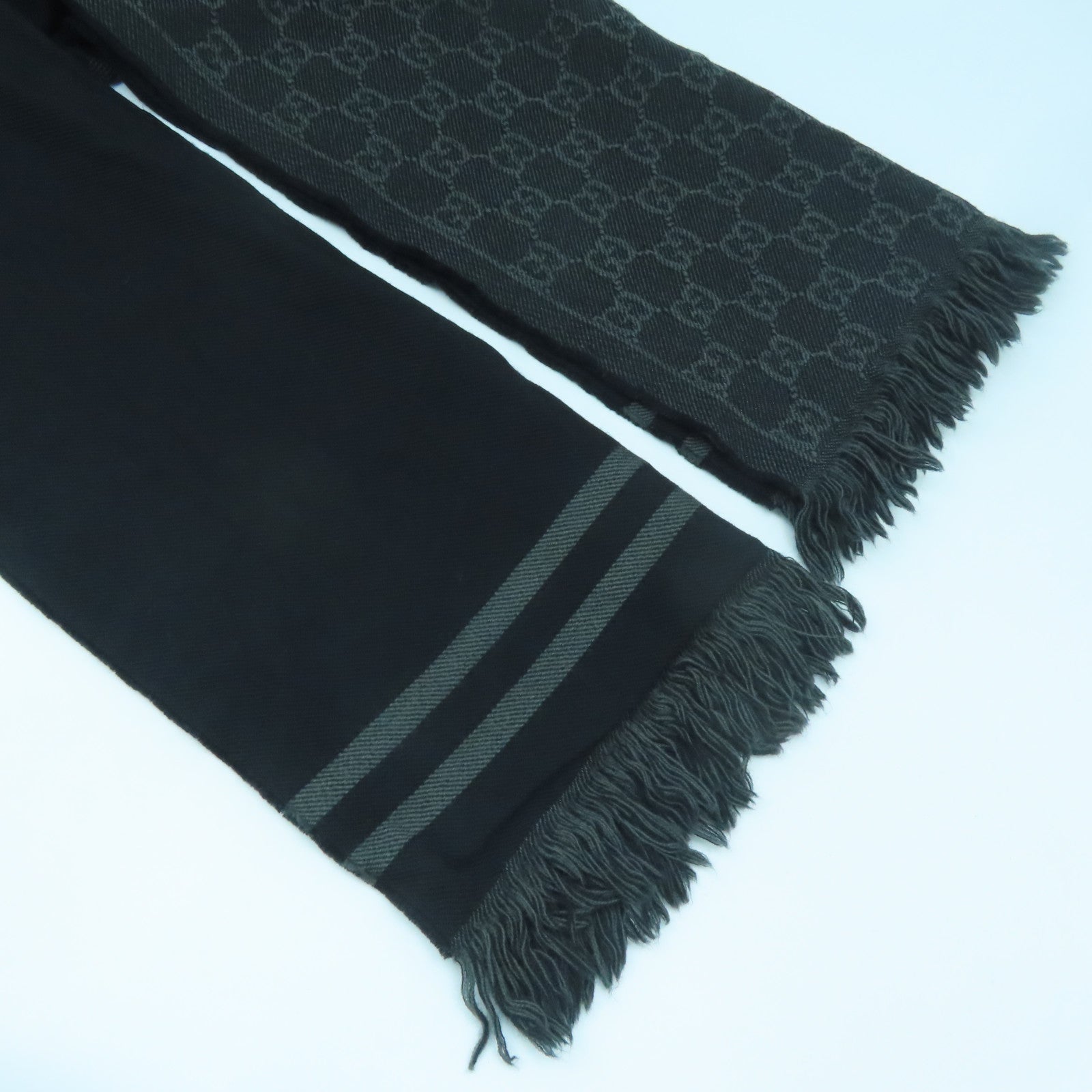GUCCI Wool Scarf Scarf Black