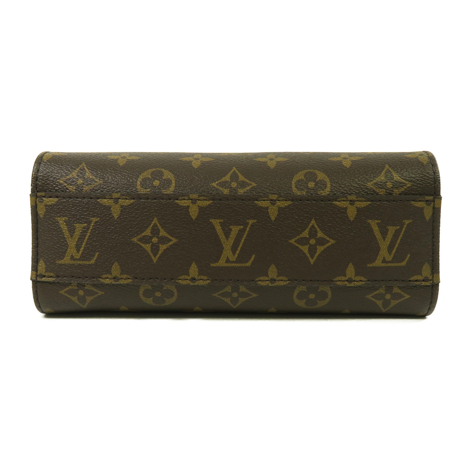LOUIS VUITTON Monogram Sac Plat BB金扣手挽肩背兩用袋啡色