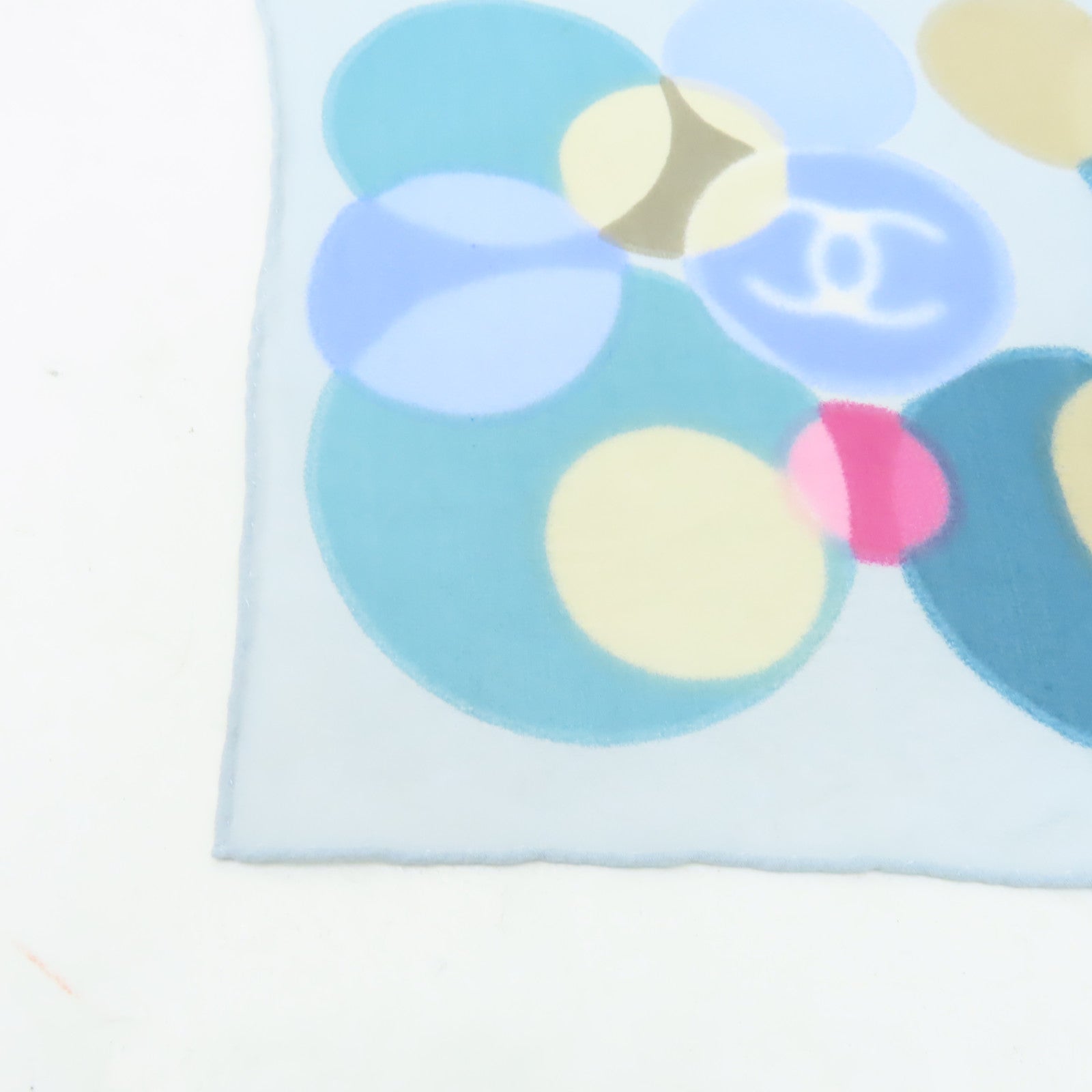 CHANEL 絲質Vintage Scarf圍巾藍色/粉紅色/啡色
