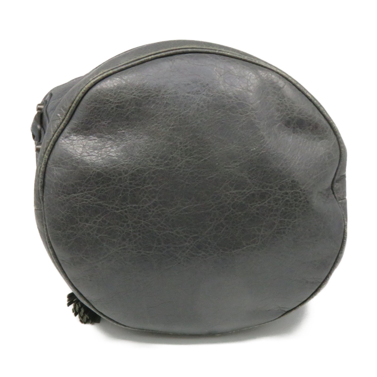 BALENCIAGA Cowhide Leather 2Way Shoulder Bag Handle Shoulder Bag Charcoal Gray