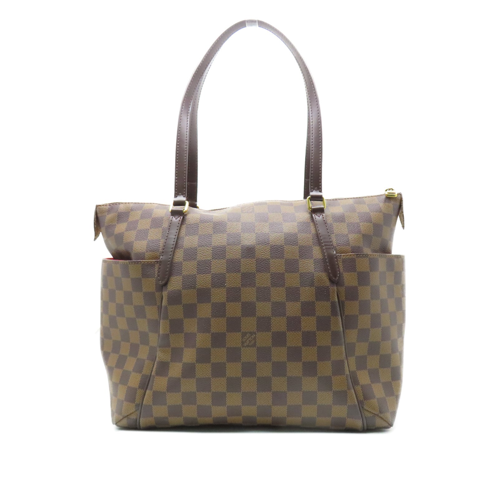 LOUIS VUITTON Damier Totally MM金扣手挽袋啡色