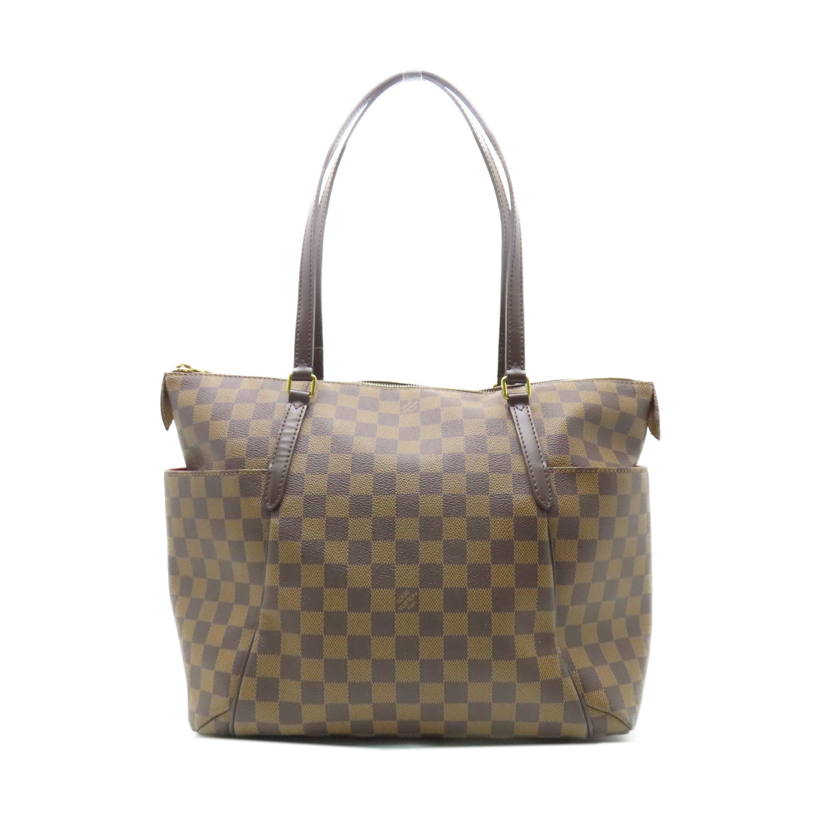 LOUIS VUITTON Damier Totally MM金扣手挽袋啡色