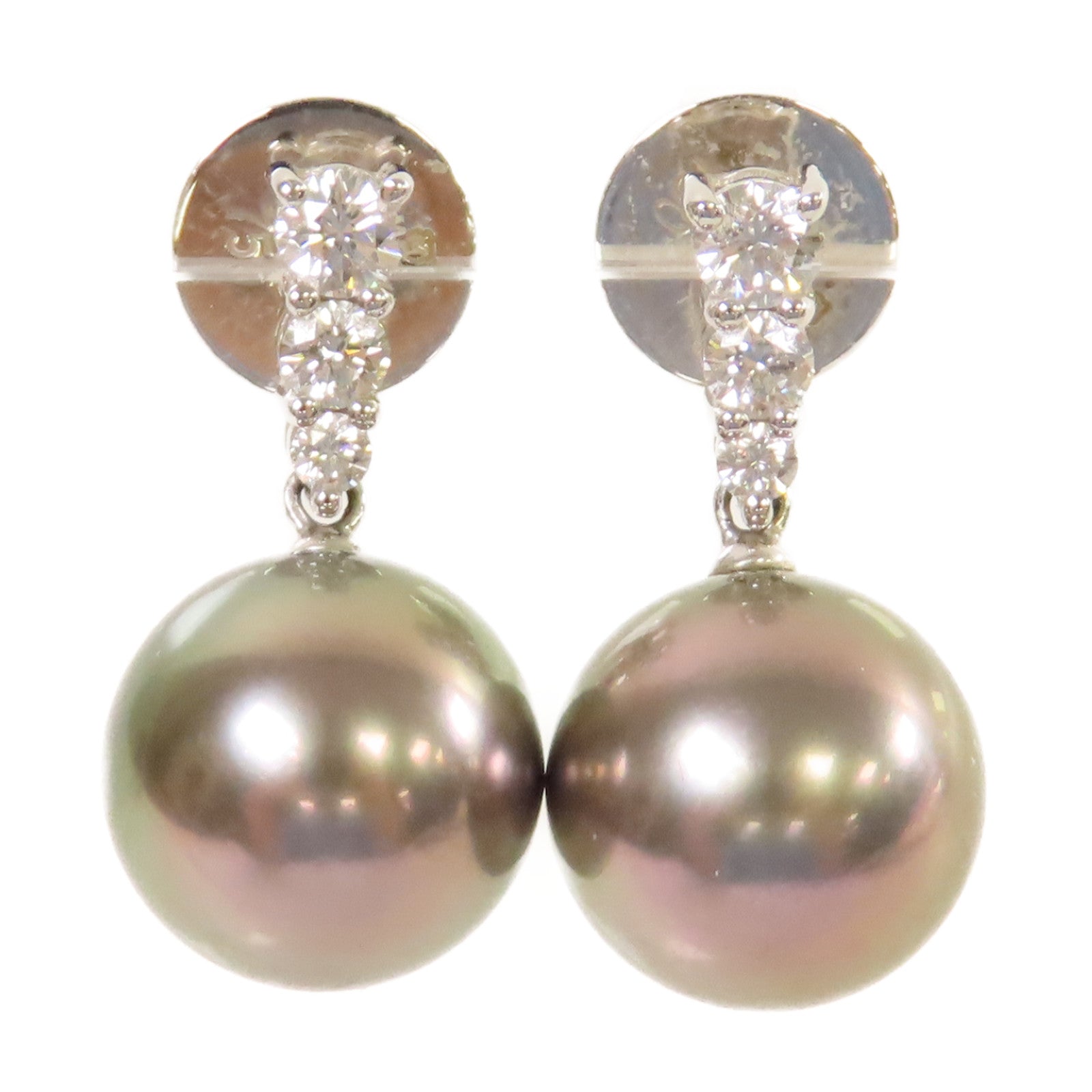 MIKIMOTO 18K白金/珍珠Pearl Earrings耳環銀色