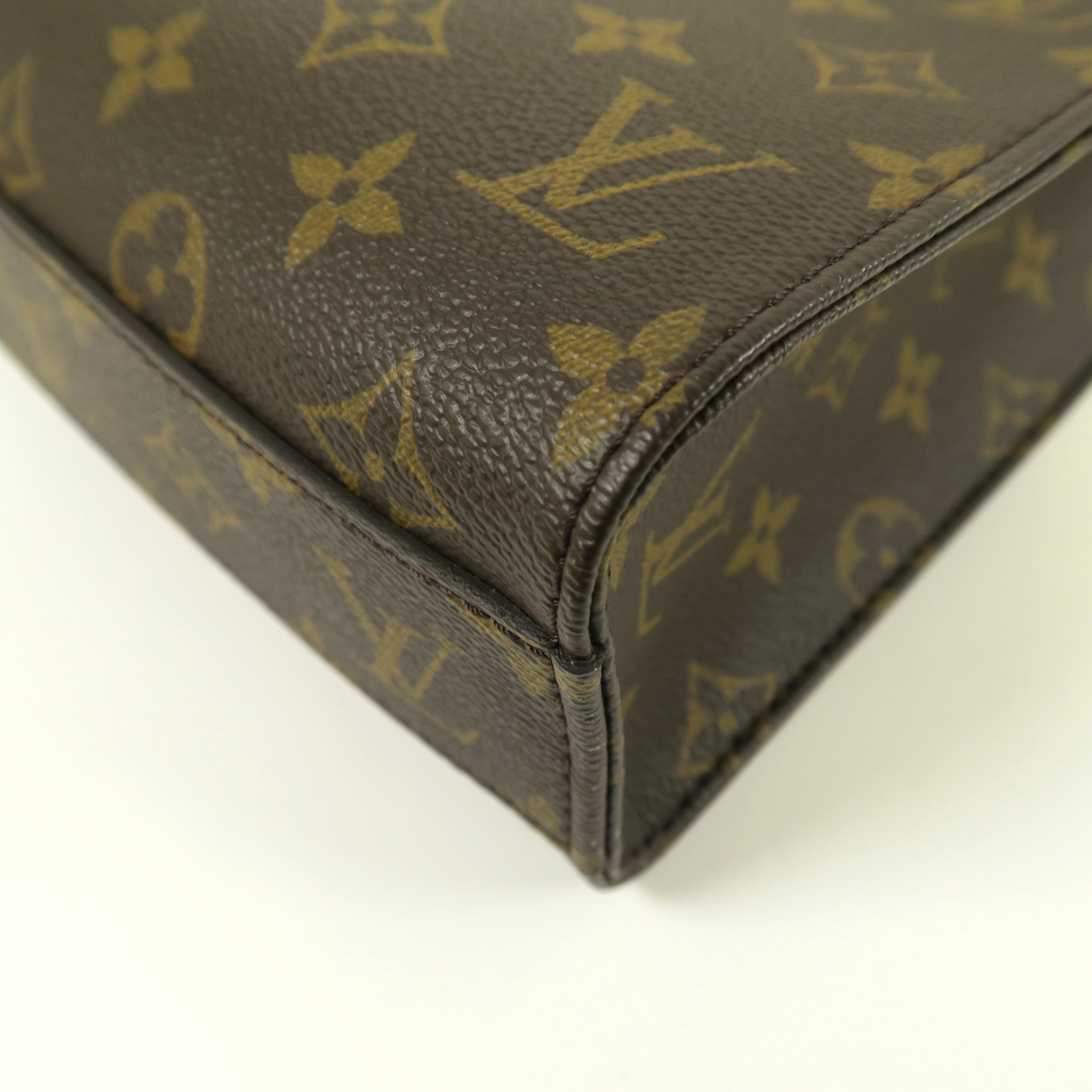 LOUIS VUITTON Monogram Sac Plat BB金扣手挽肩背兩用袋啡色
