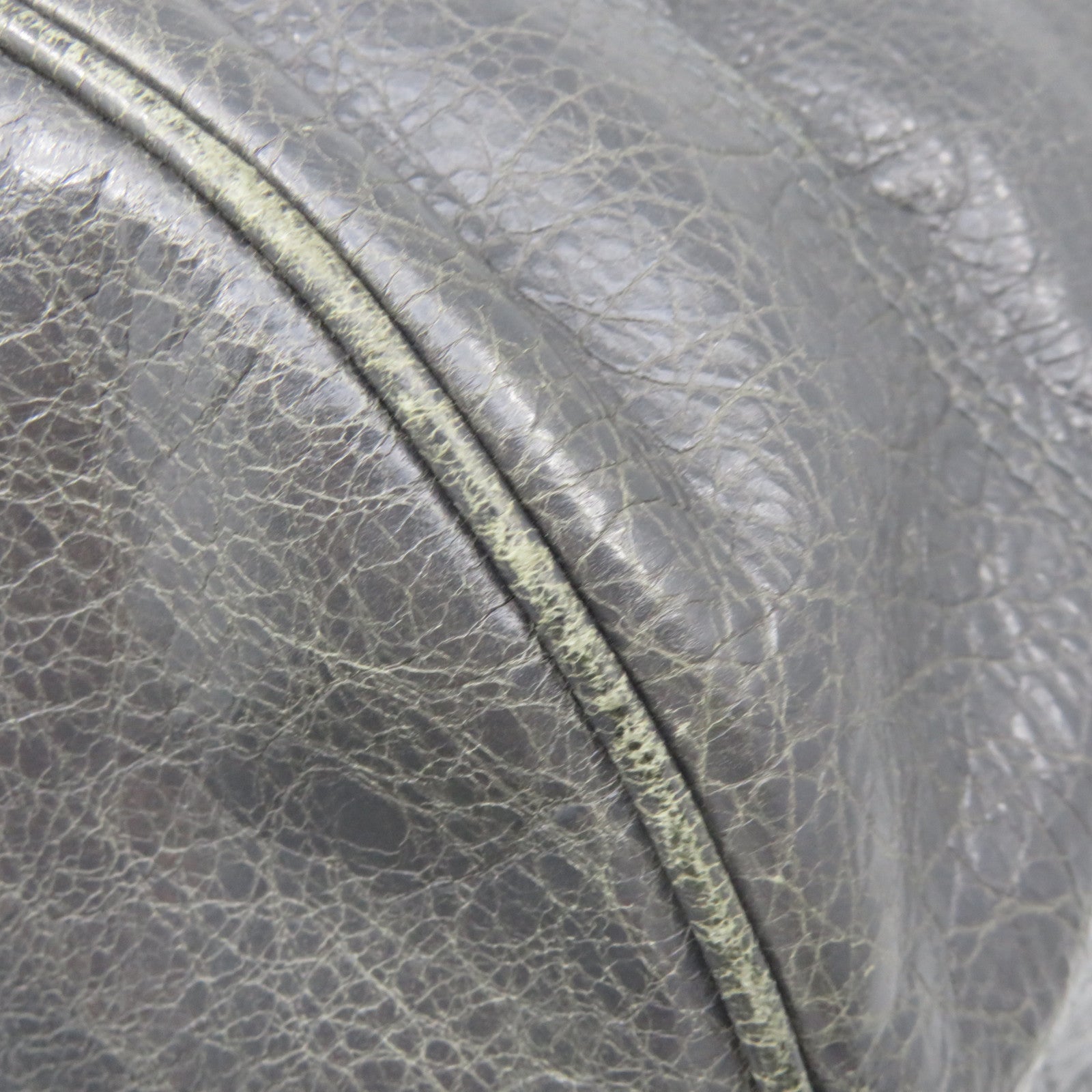 BALENCIAGA Cowhide Leather 2Way Shoulder Bag Handle Shoulder Bag Charcoal Gray