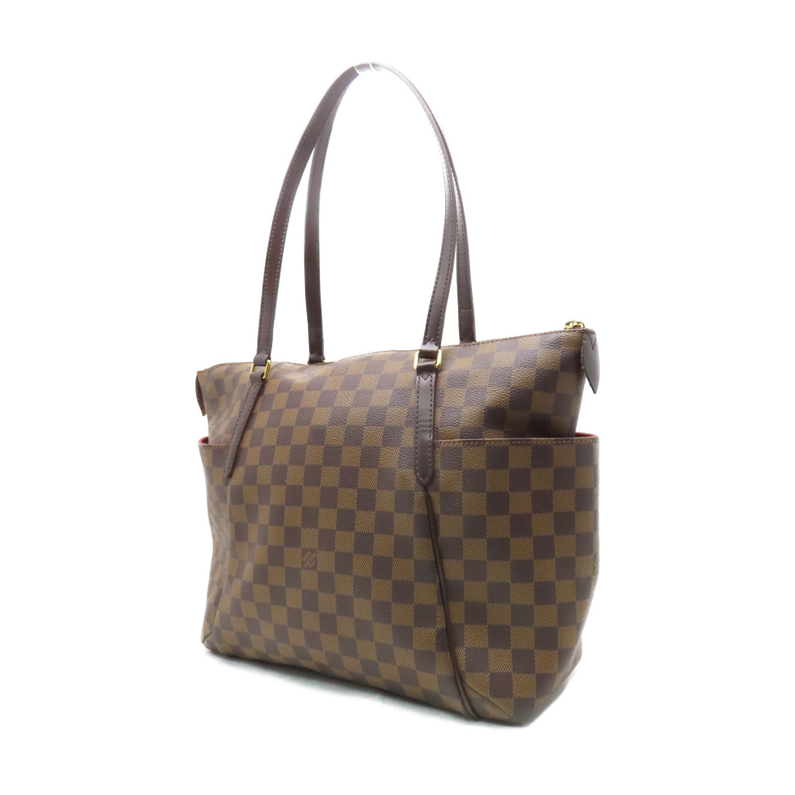 LOUIS VUITTON Damier Totally MM金扣手挽袋啡色
