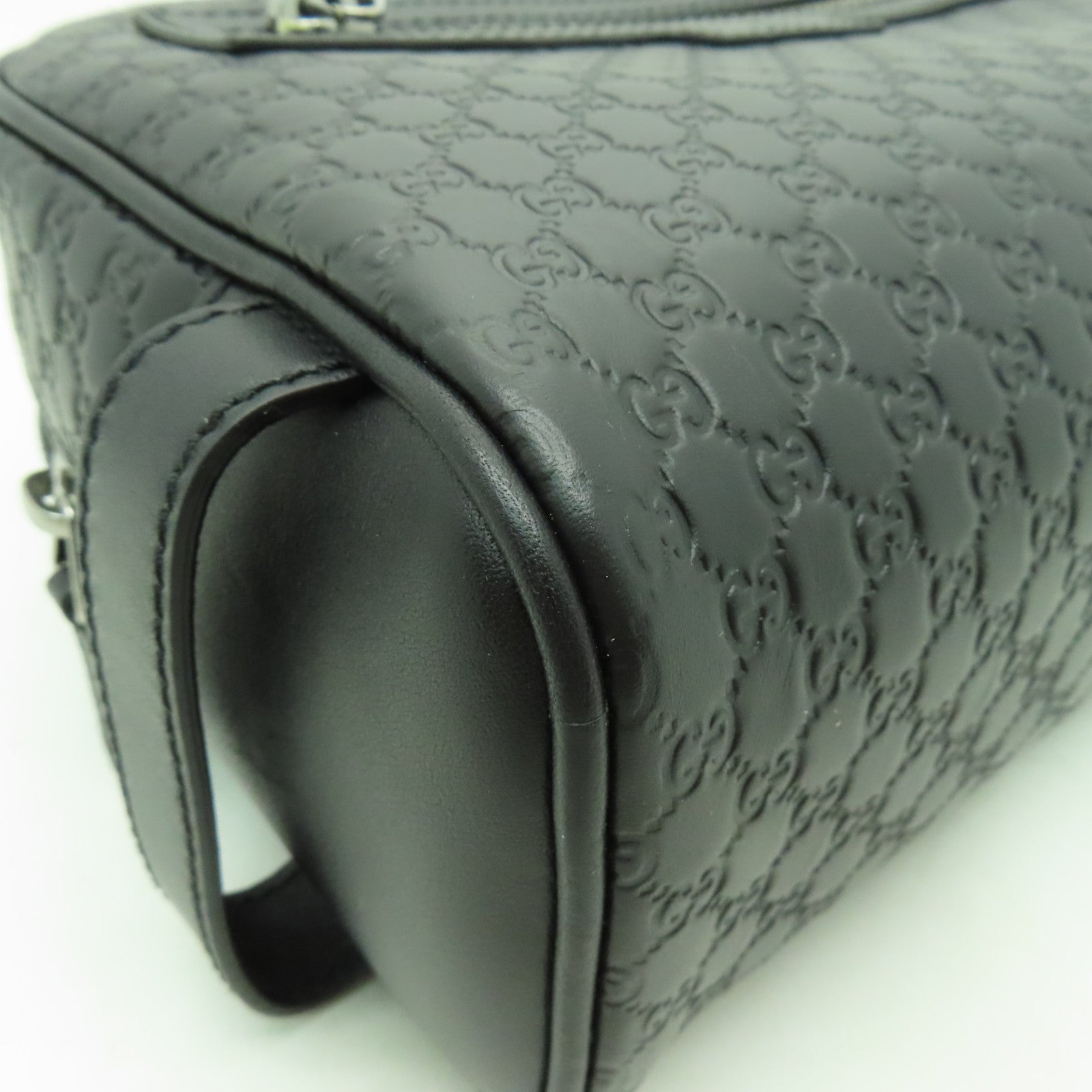 GUCCI 牛皮皮革Clutch Bag銀扣手拿包黒色