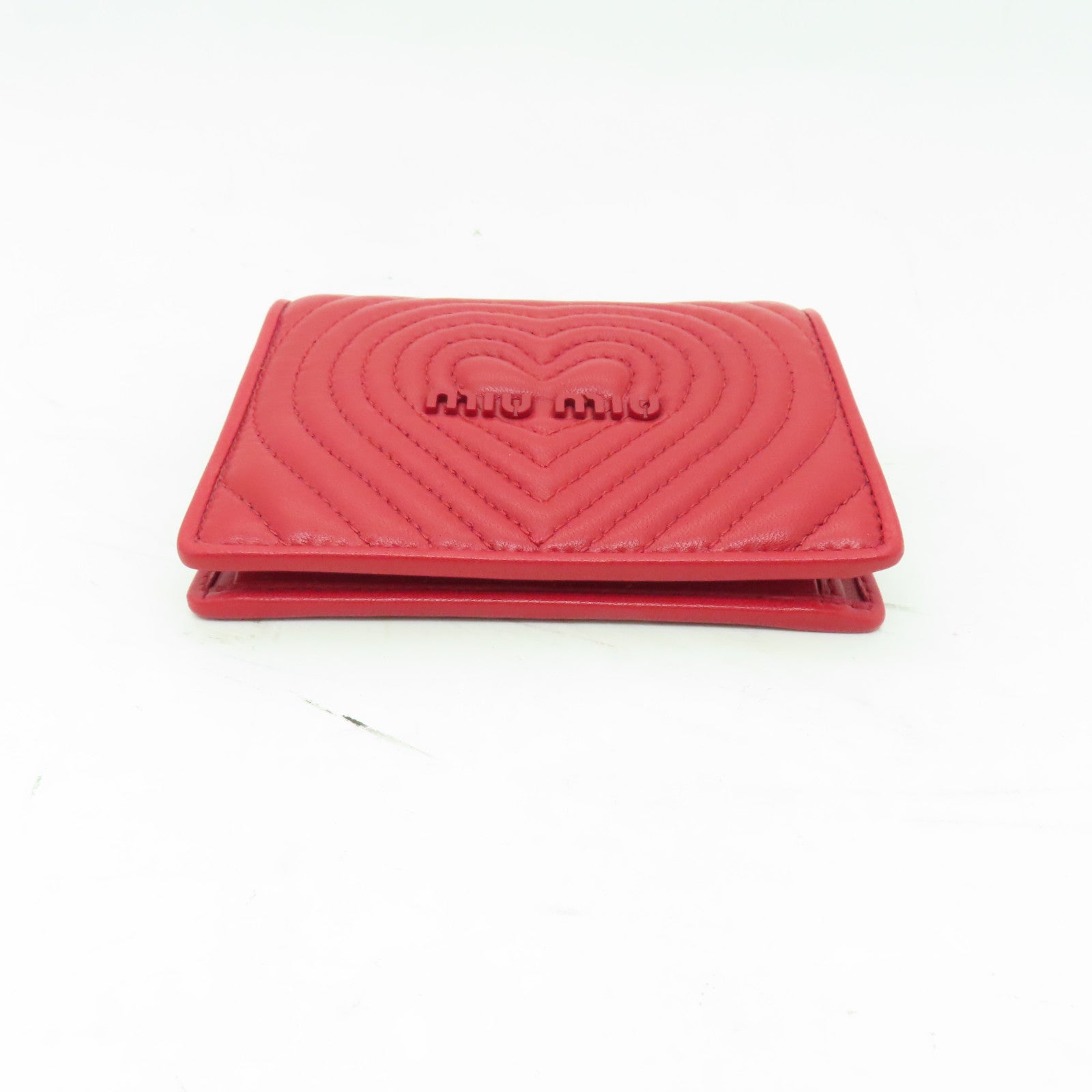 Miu Miu 羊皮皮革Wallet金扣錢包紅色
