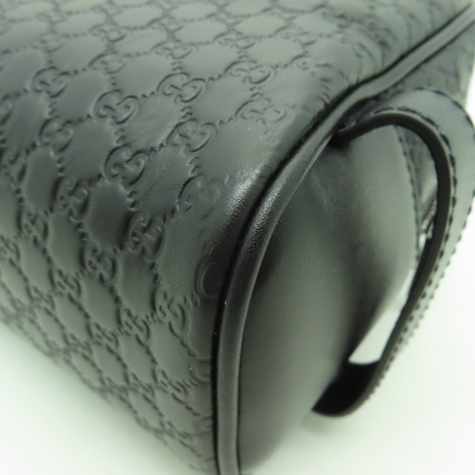 GUCCI 牛皮皮革Clutch Bag銀扣手拿包黒色