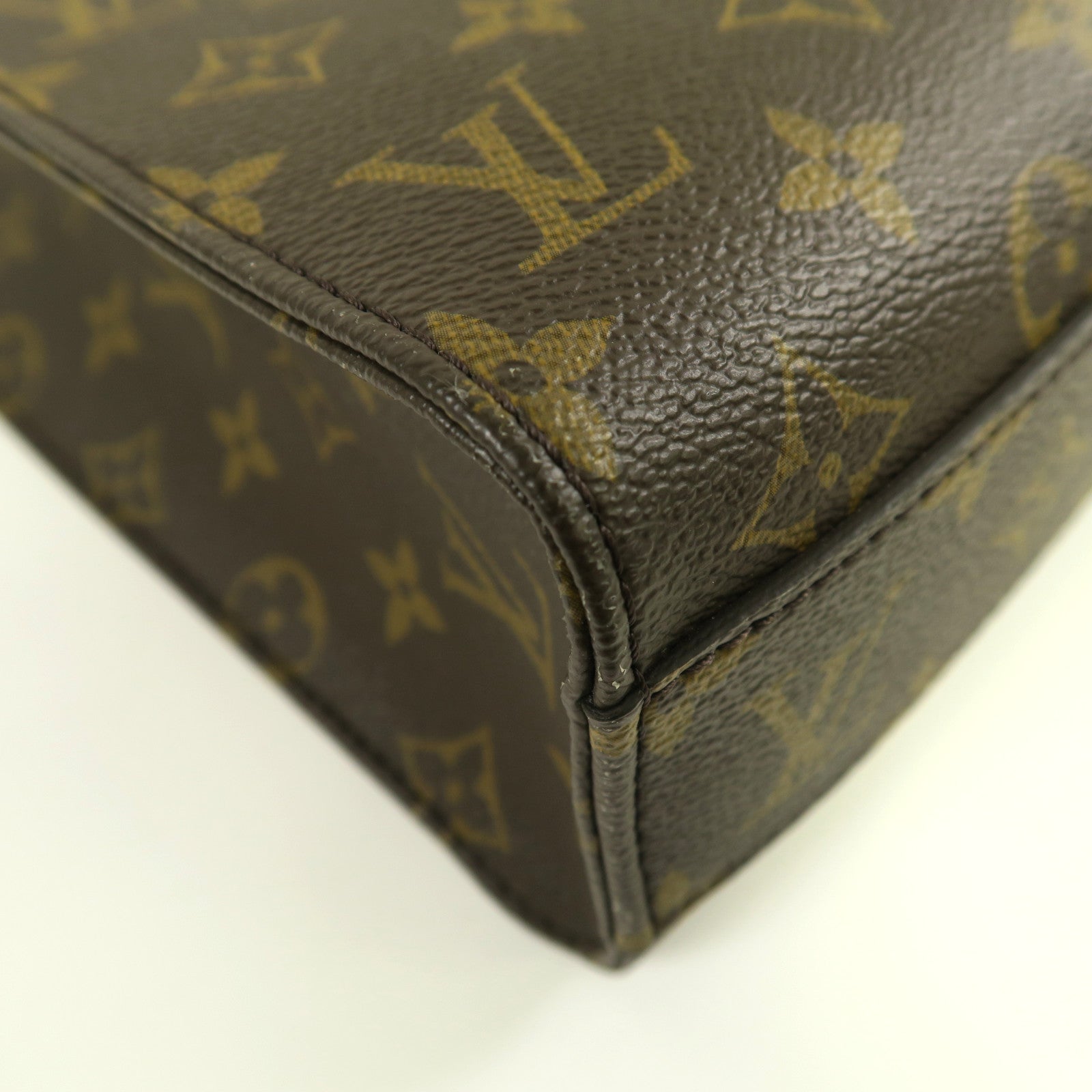 LOUIS VUITTON Monogram Sac Plat BB金扣手挽肩背兩用袋啡色
