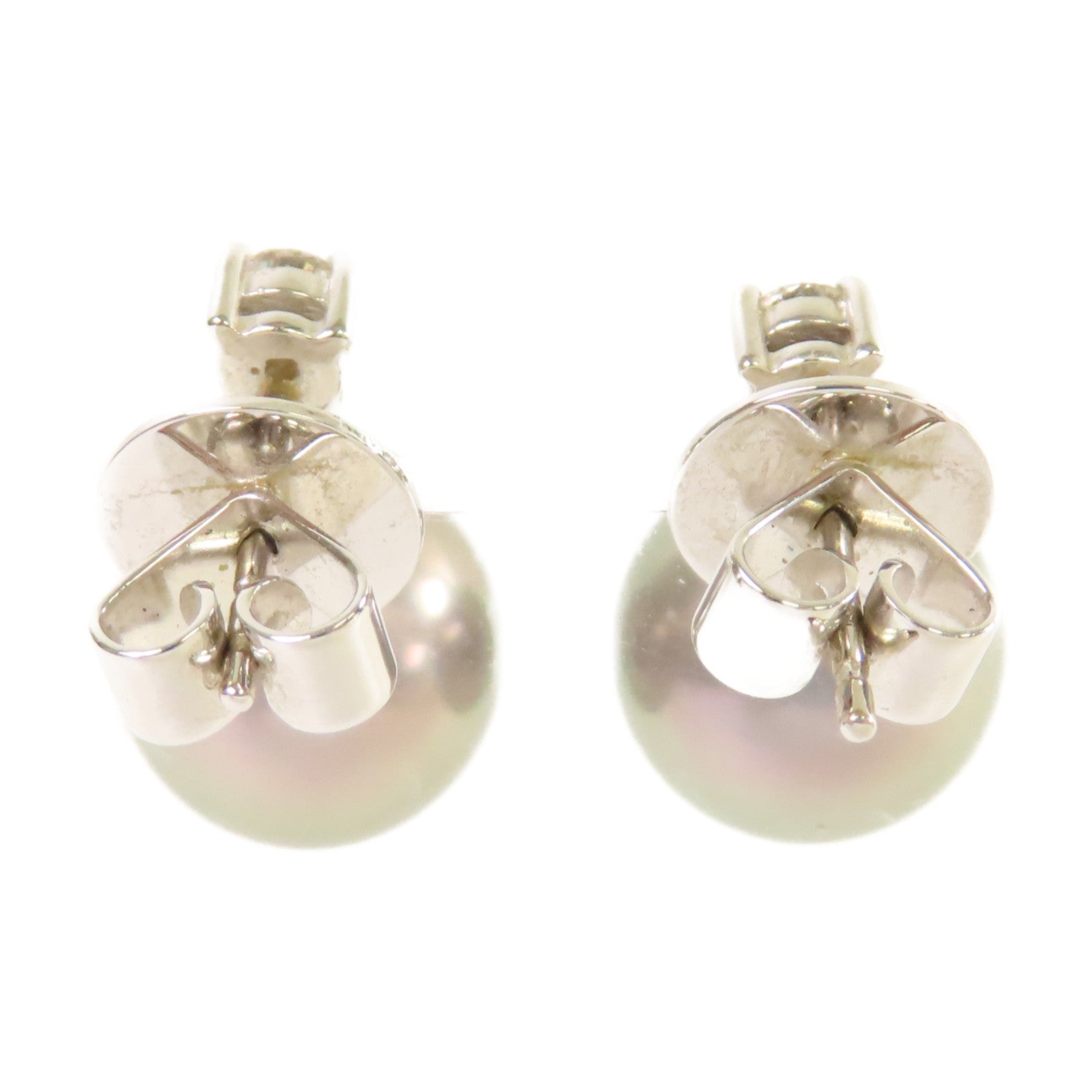MIKIMOTO 18K白金/珍珠Pearl Earrings耳環銀色