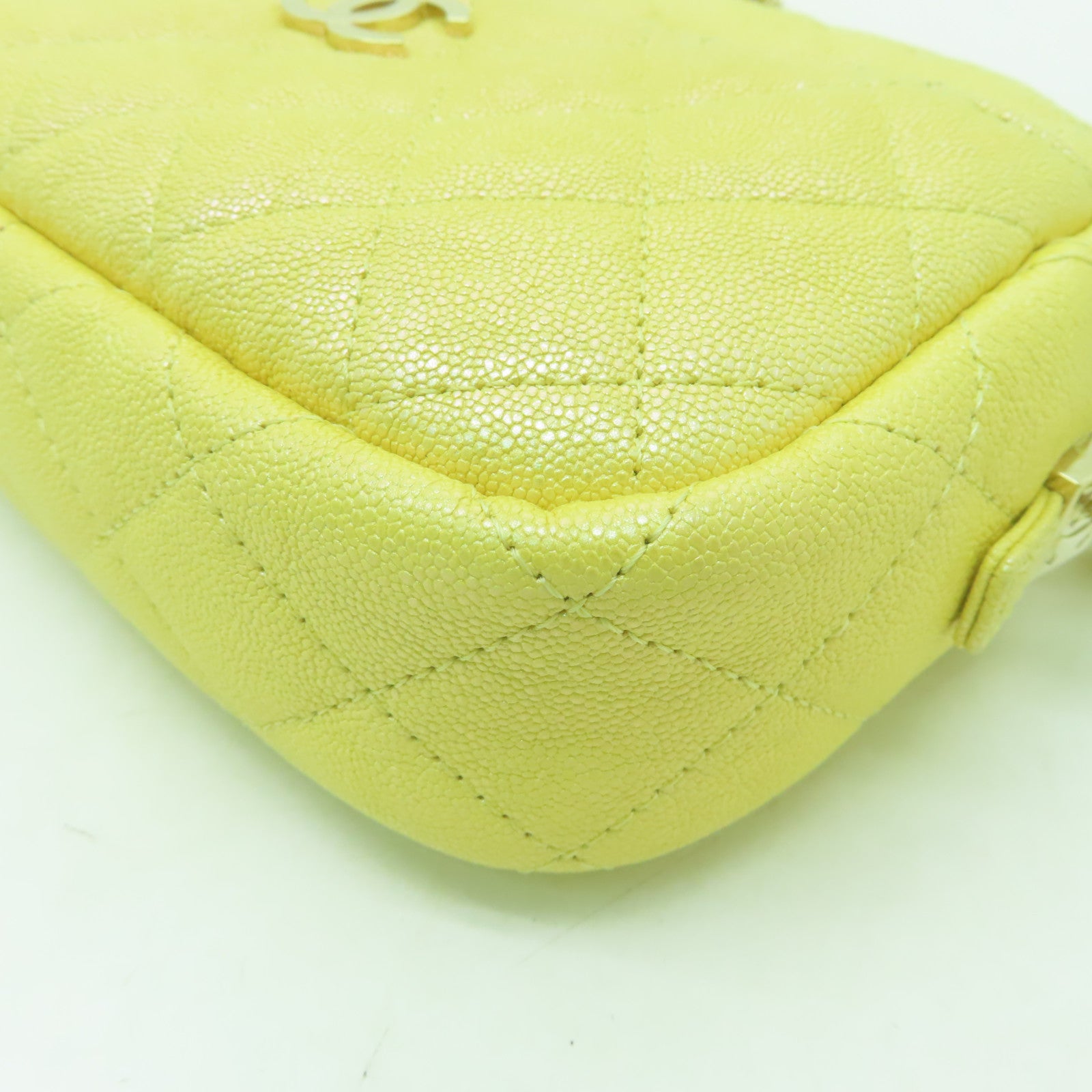 CHANEL 【激減優惠】菱格Caviar皮革Chain Shoulder金扣肩背袋