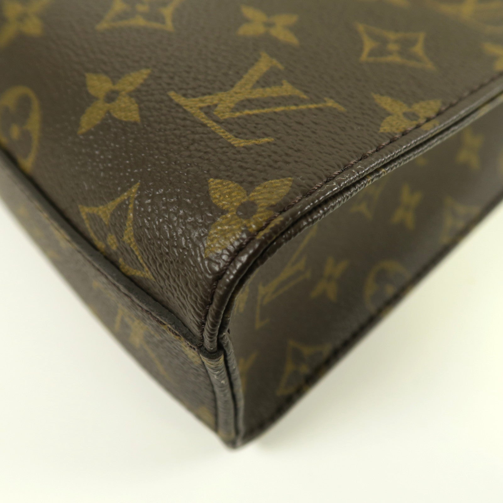 LOUIS VUITTON Monogram Sac Plat BB金扣手挽肩背兩用袋啡色