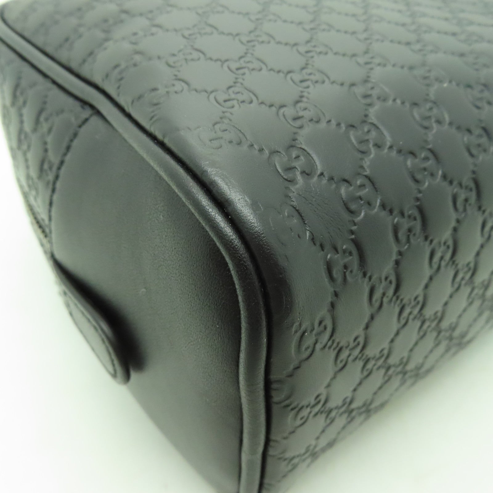 GUCCI 牛皮皮革Clutch Bag銀扣手拿包黒色