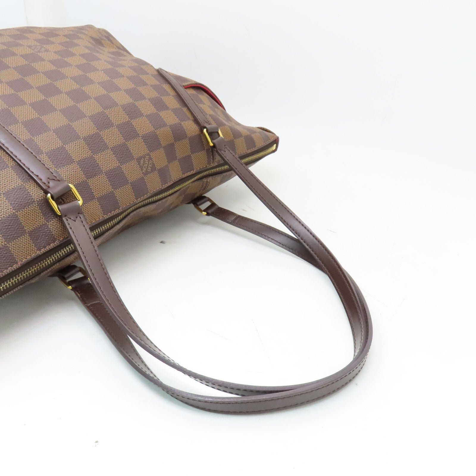 LOUIS VUITTON Damier Totally MM金扣手挽袋啡色
