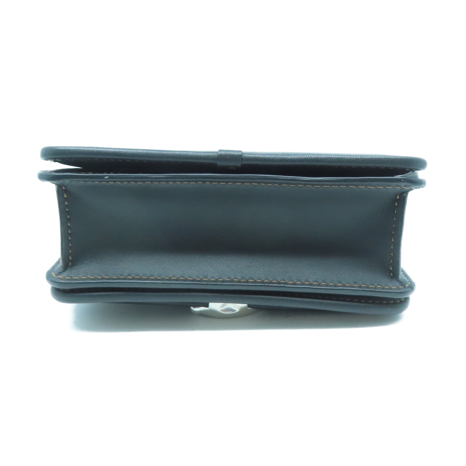 COACH 帆布/牛皮皮革Shoulder Bag銀扣肩背袋黑色