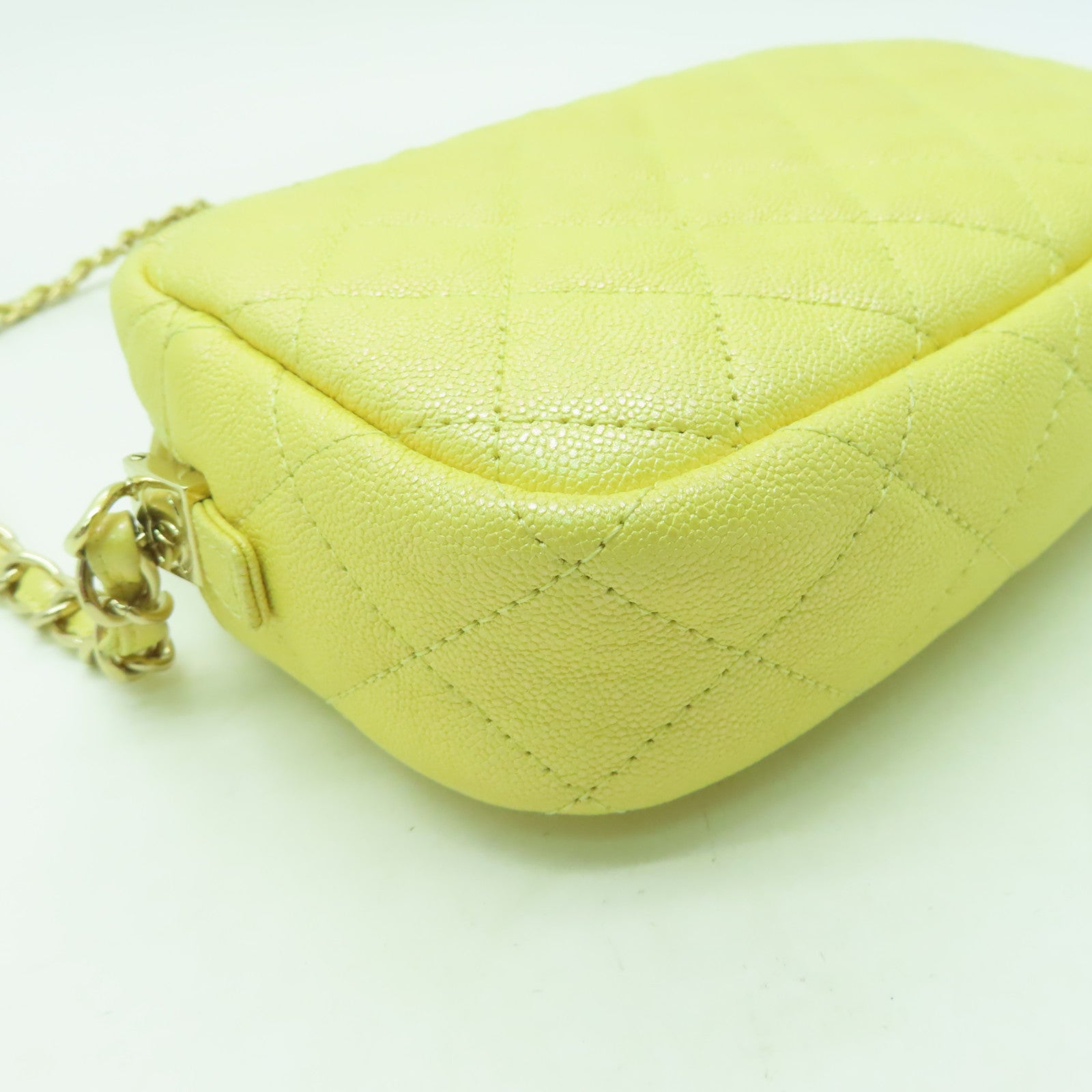CHANEL 【激減優惠】菱格Caviar皮革Chain Shoulder金扣肩背袋