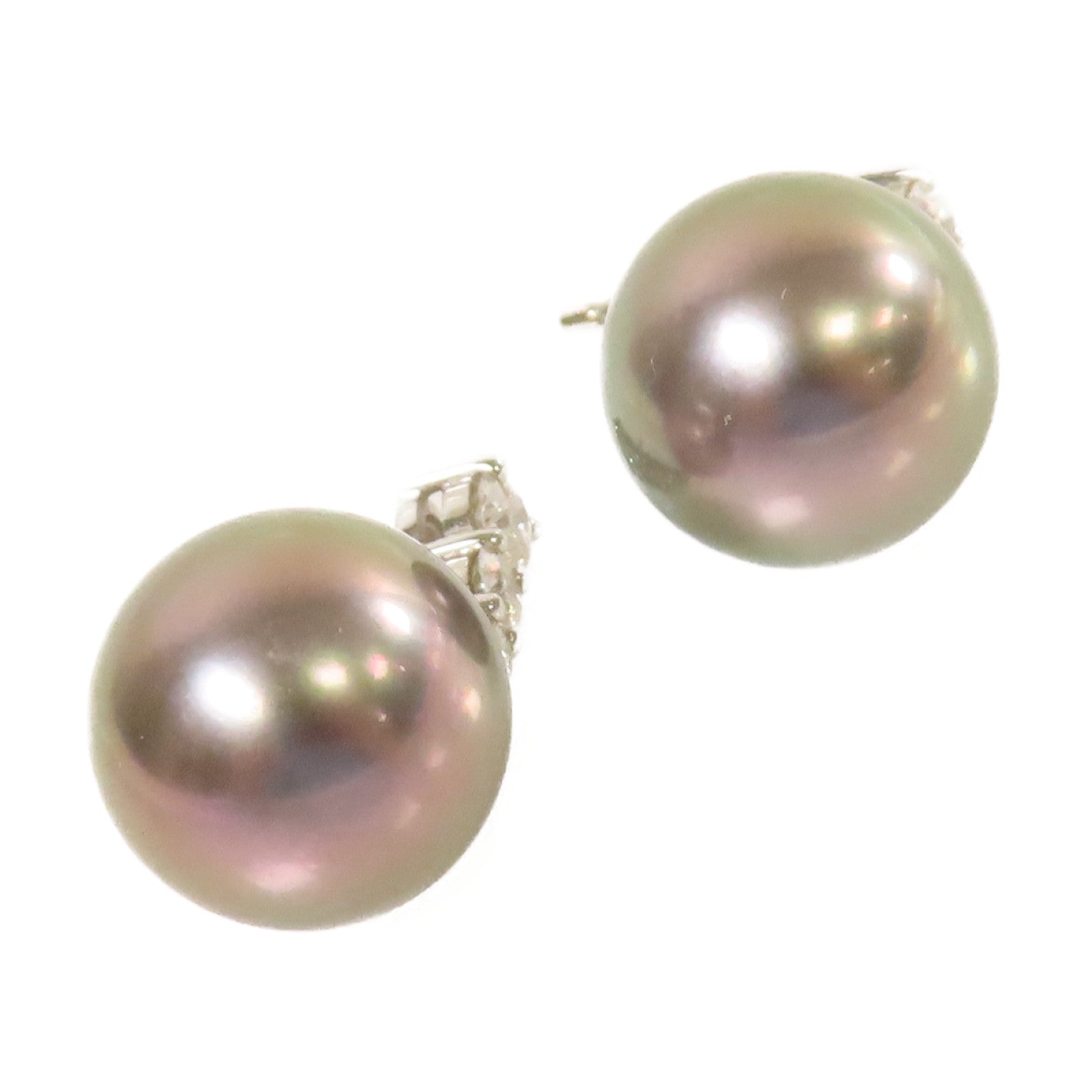 MIKIMOTO 18K白金/珍珠Pearl Earrings耳環銀色