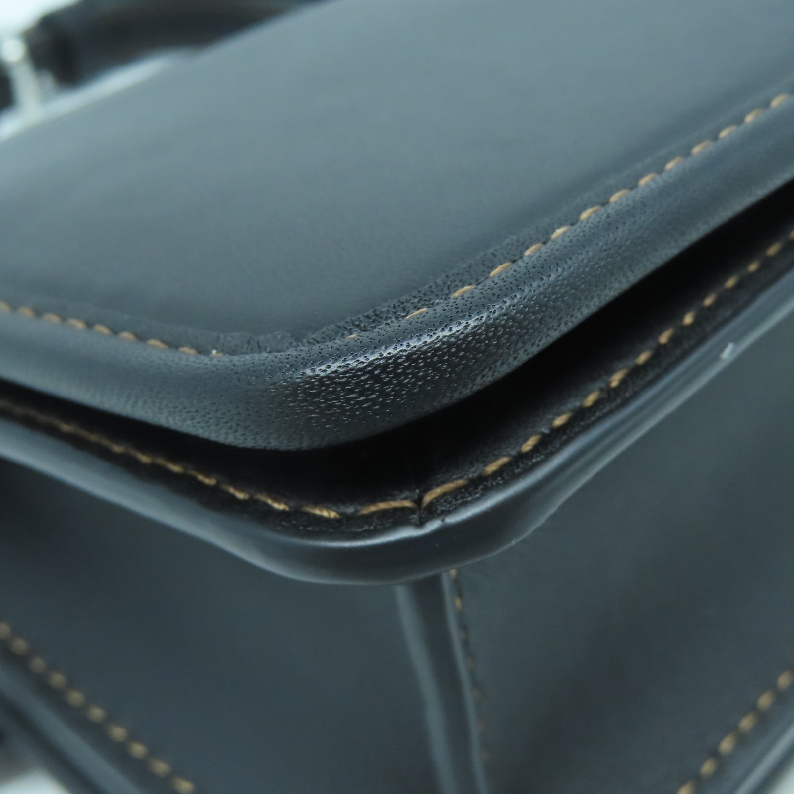 COACH 帆布/牛皮皮革Shoulder Bag銀扣肩背袋黑色