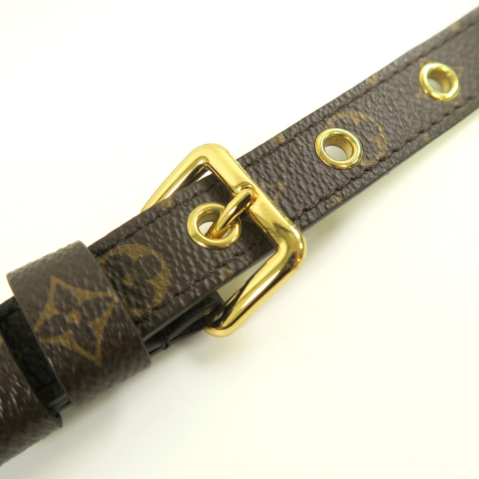 LOUIS VUITTON Monogram Sac Plat BB金扣手挽肩背兩用袋啡色