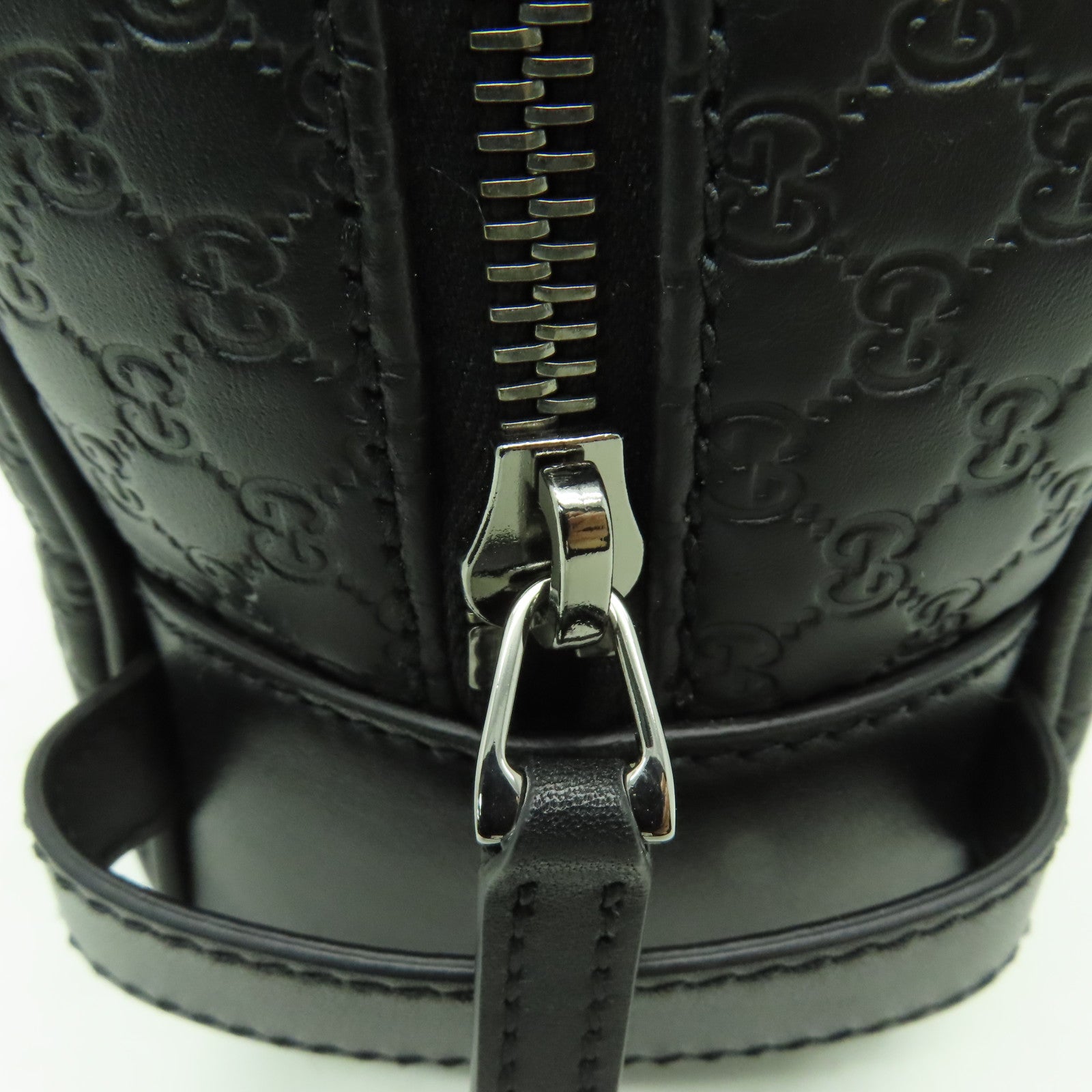 GUCCI 牛皮皮革Clutch Bag銀扣手拿包黒色