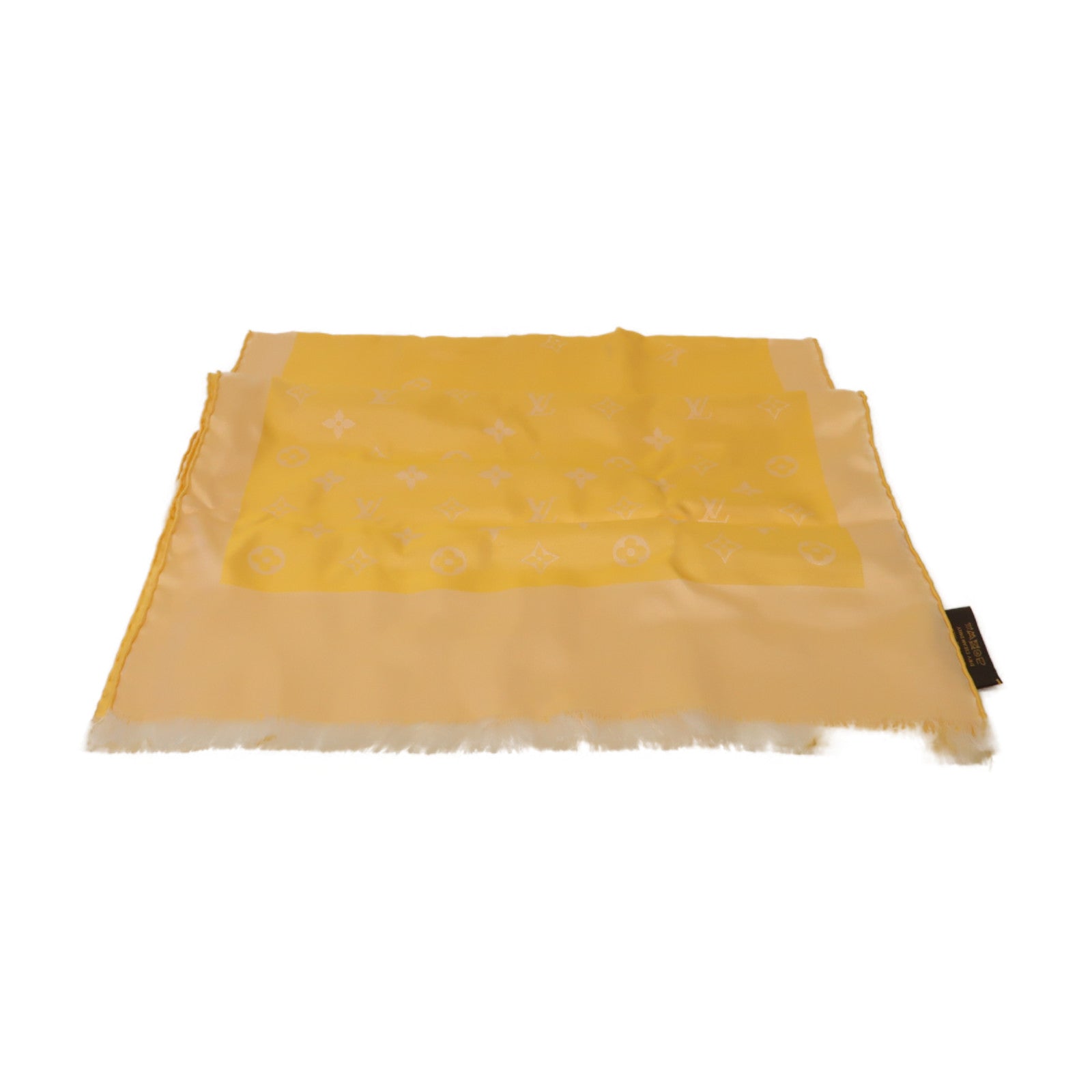 LOUIS VUITTON 絲質Scarf絲巾黃色