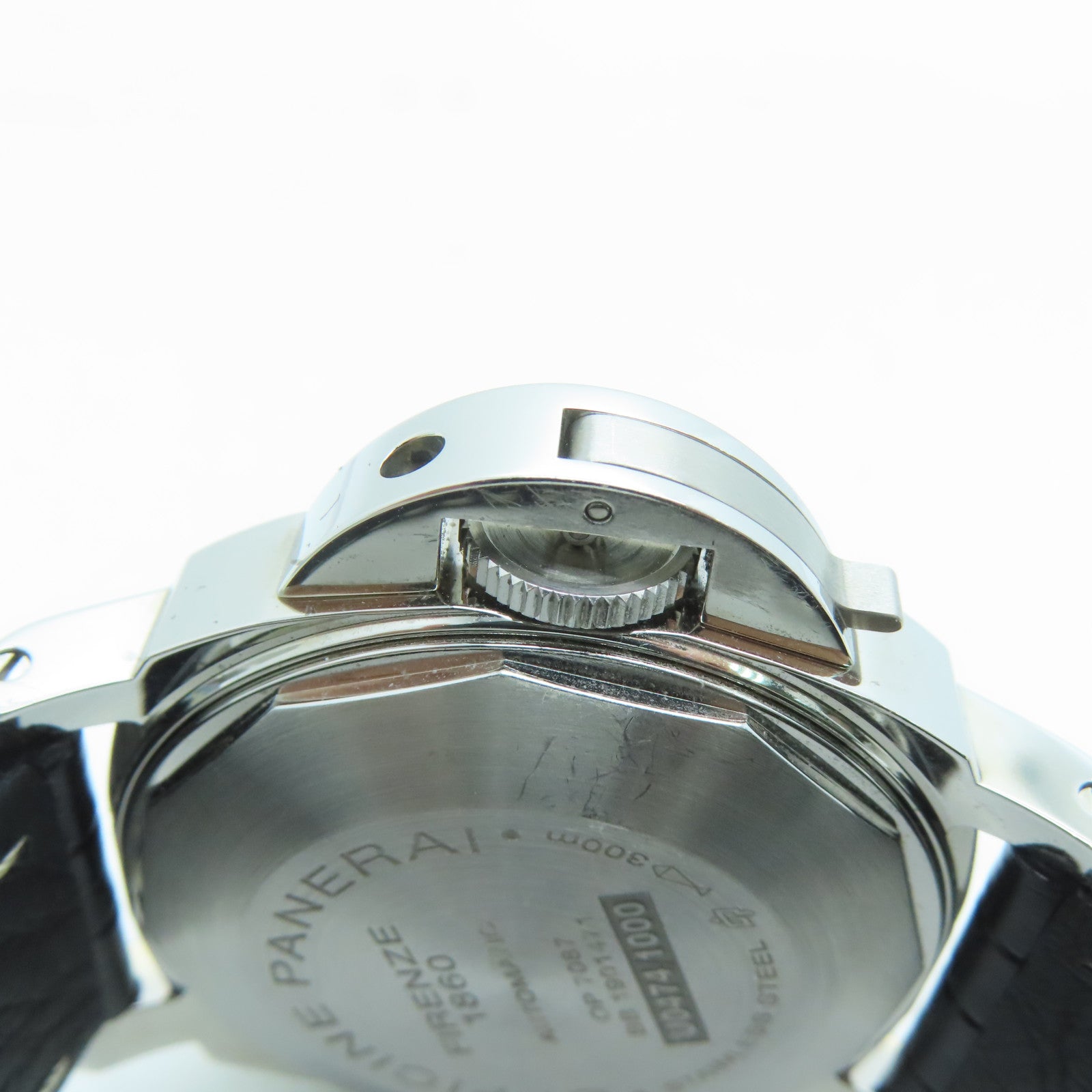 PANERAI Luminor鳄鱼皮革带/不锈钢手表自动机芯黑色
