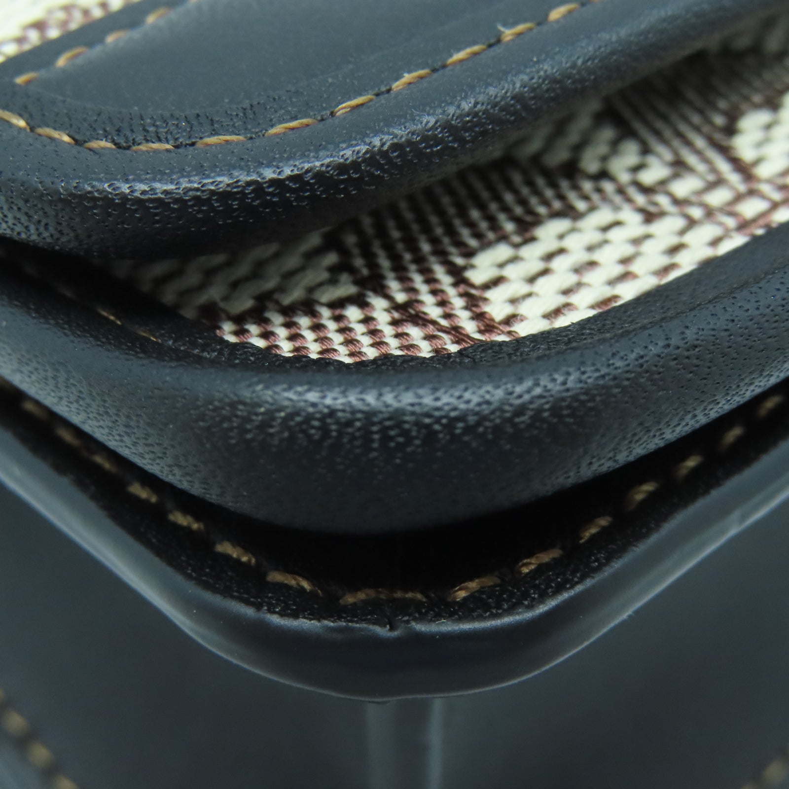 COACH 帆布/牛皮皮革Shoulder Bag銀扣肩背袋黑色