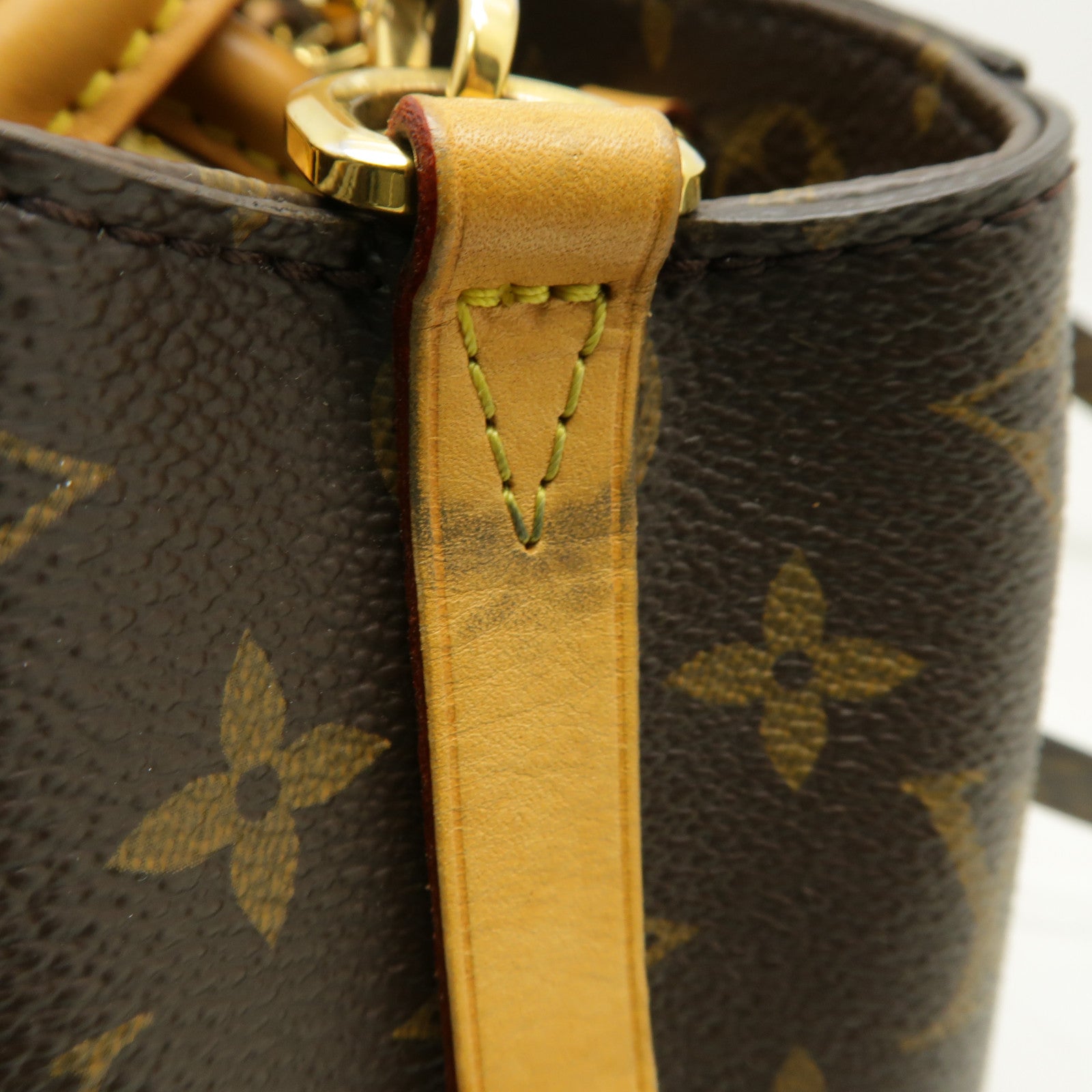 LOUIS VUITTON Monogram Montaigne BB金扣手挽肩背兩用袋棕色