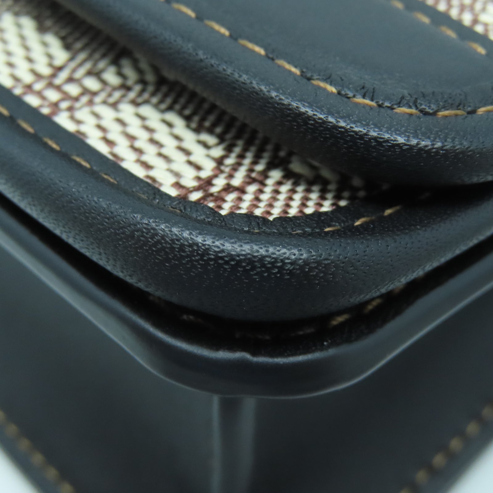 COACH 帆布/牛皮皮革Shoulder Bag銀扣肩背袋黑色