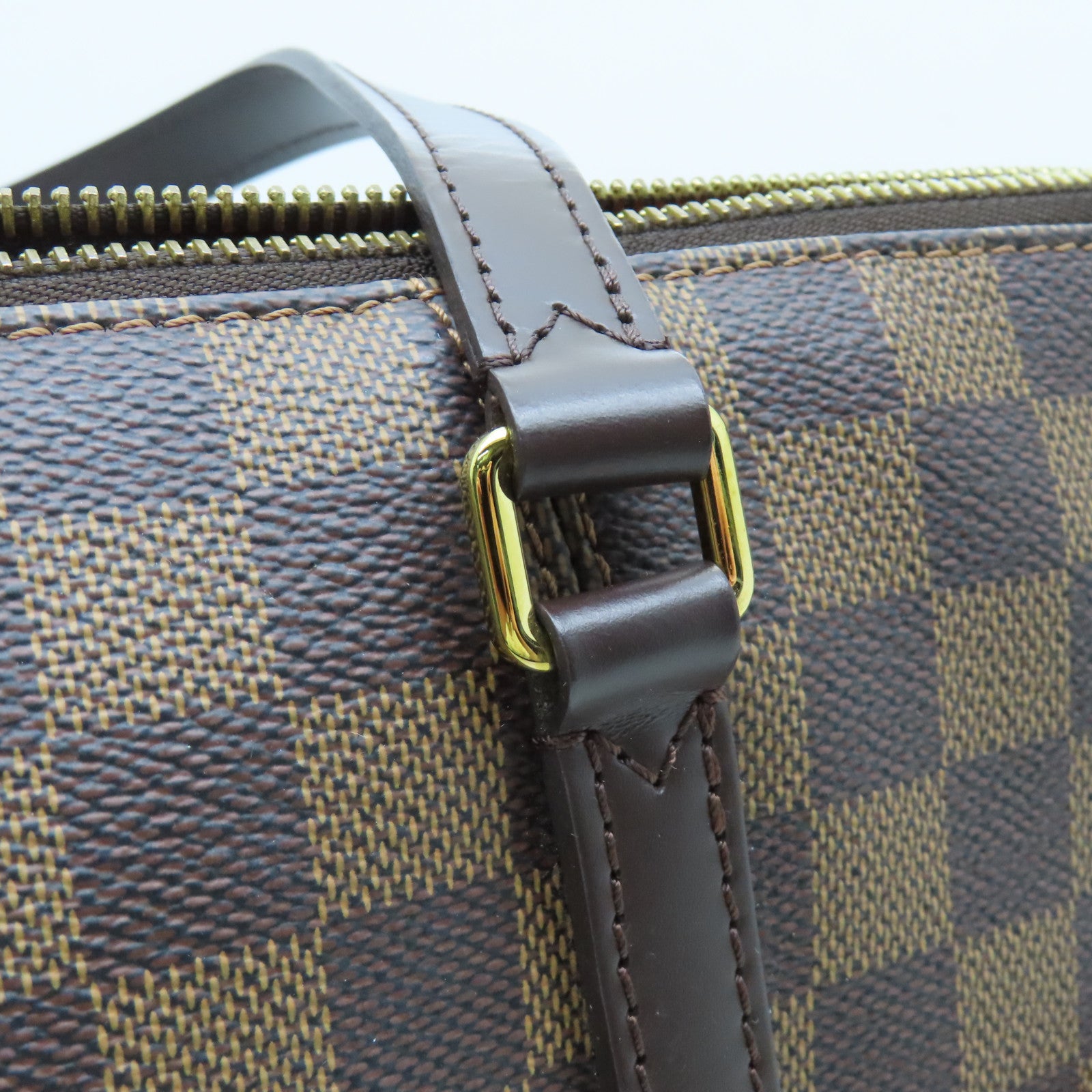 LOUIS VUITTON Damier Totally MM金扣手挽袋啡色