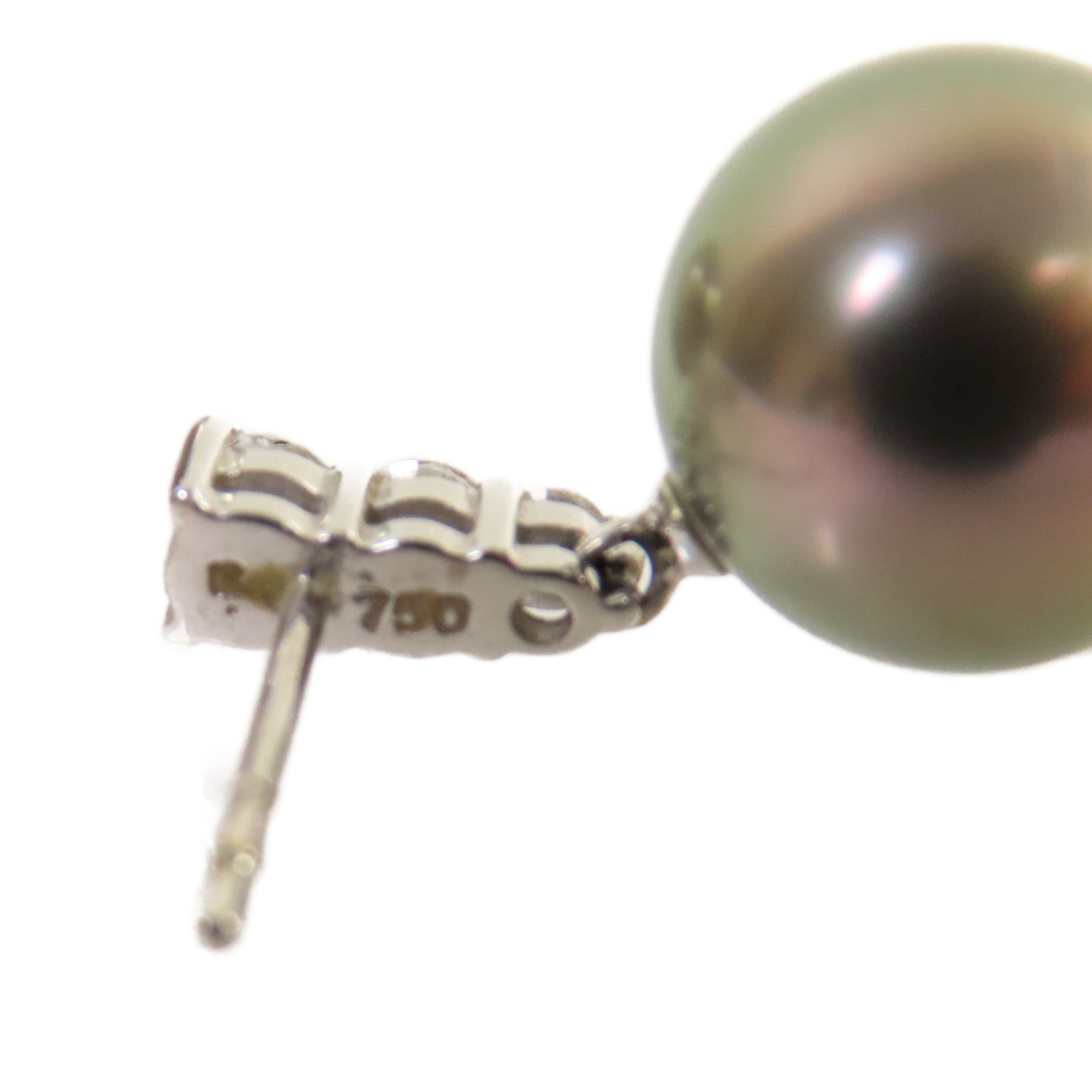 MIKIMOTO 18K白金/珍珠Pearl Earrings耳環銀色