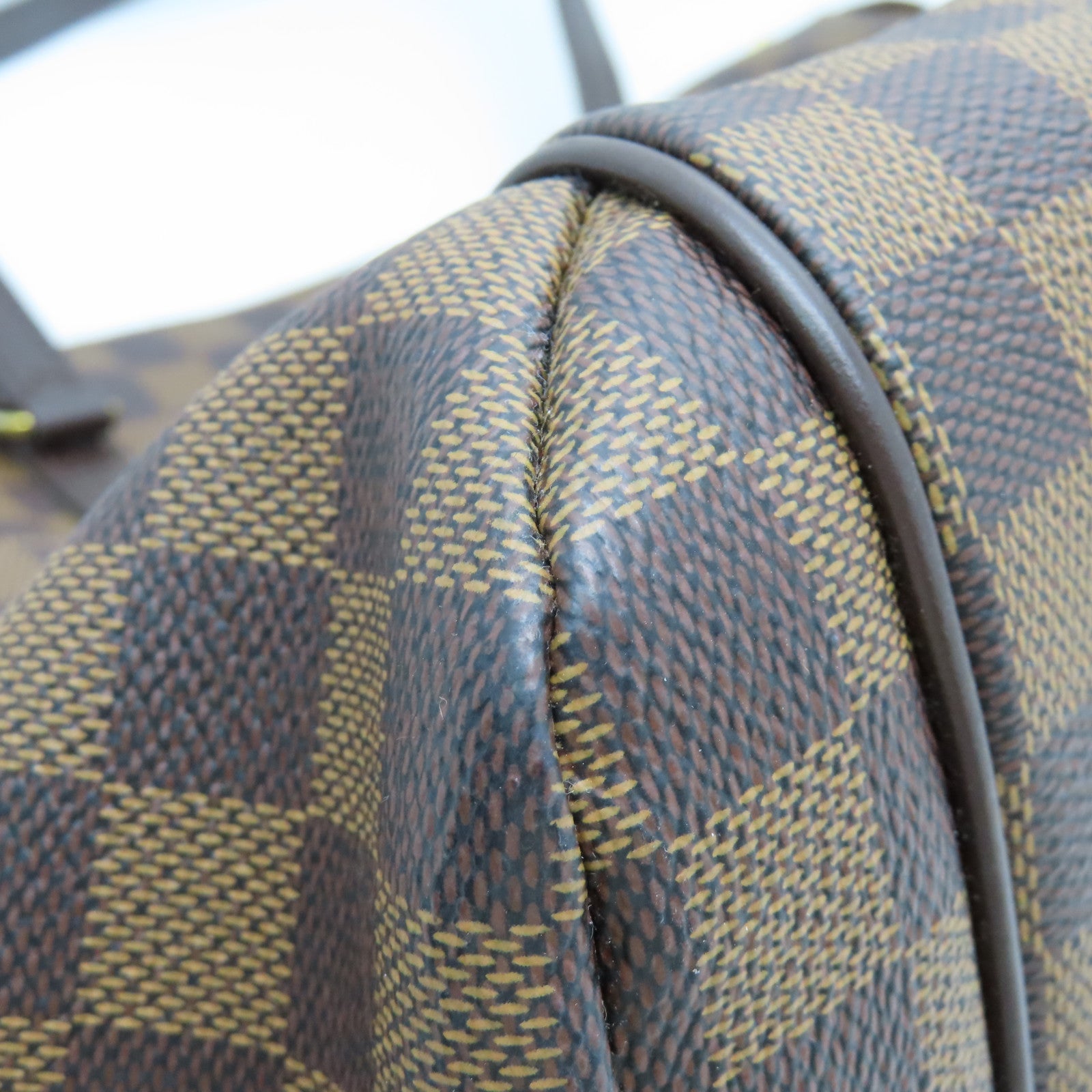 LOUIS VUITTON Damier Totally MM金扣手挽袋啡色