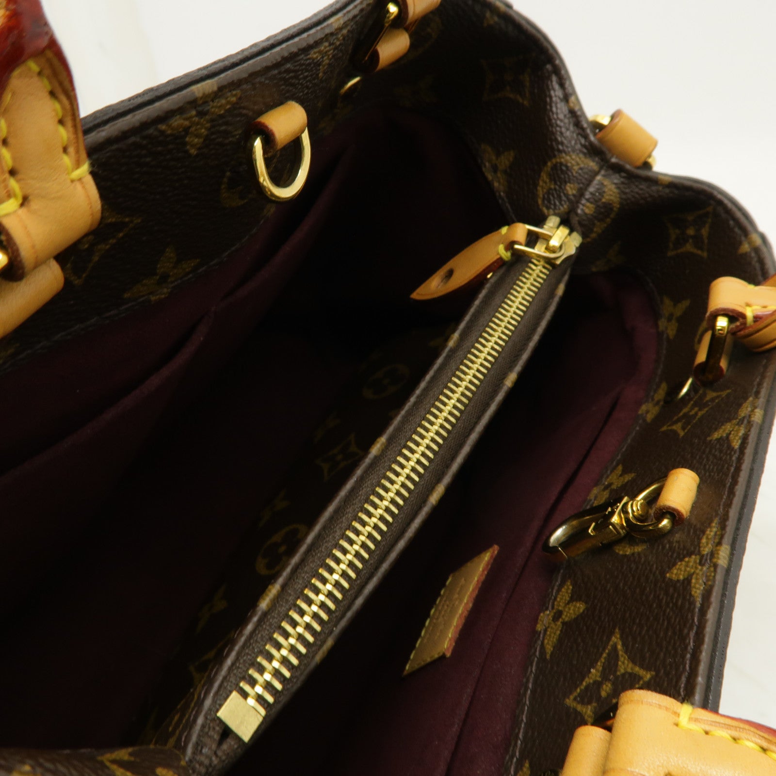 LOUIS VUITTON Monogram Montaigne BB金扣手挽肩背兩用袋棕色