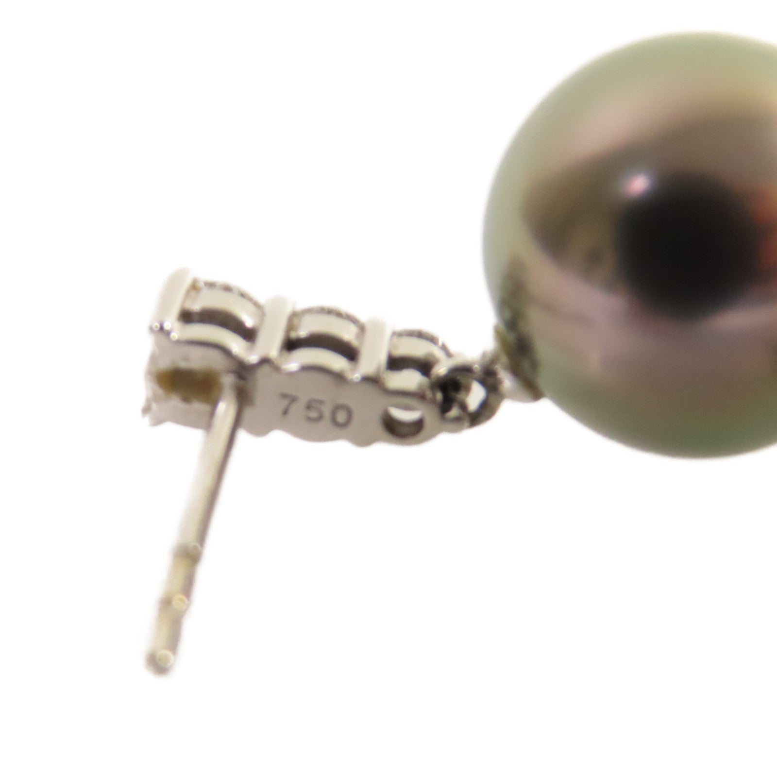 MIKIMOTO 18K白金/珍珠Pearl Earrings耳環銀色