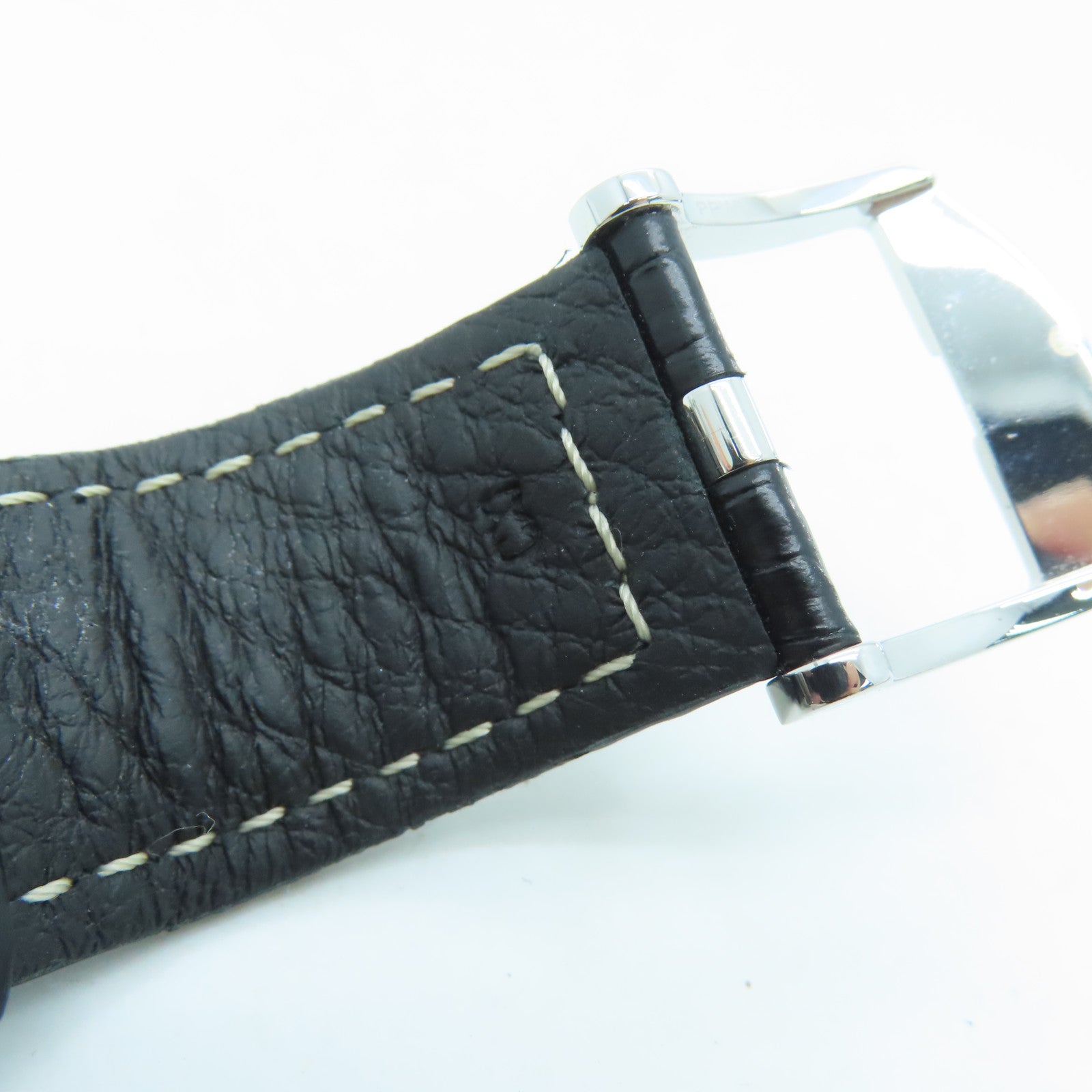 PANERAI Luminor鳄鱼皮革带/不锈钢手表自动机芯黑色