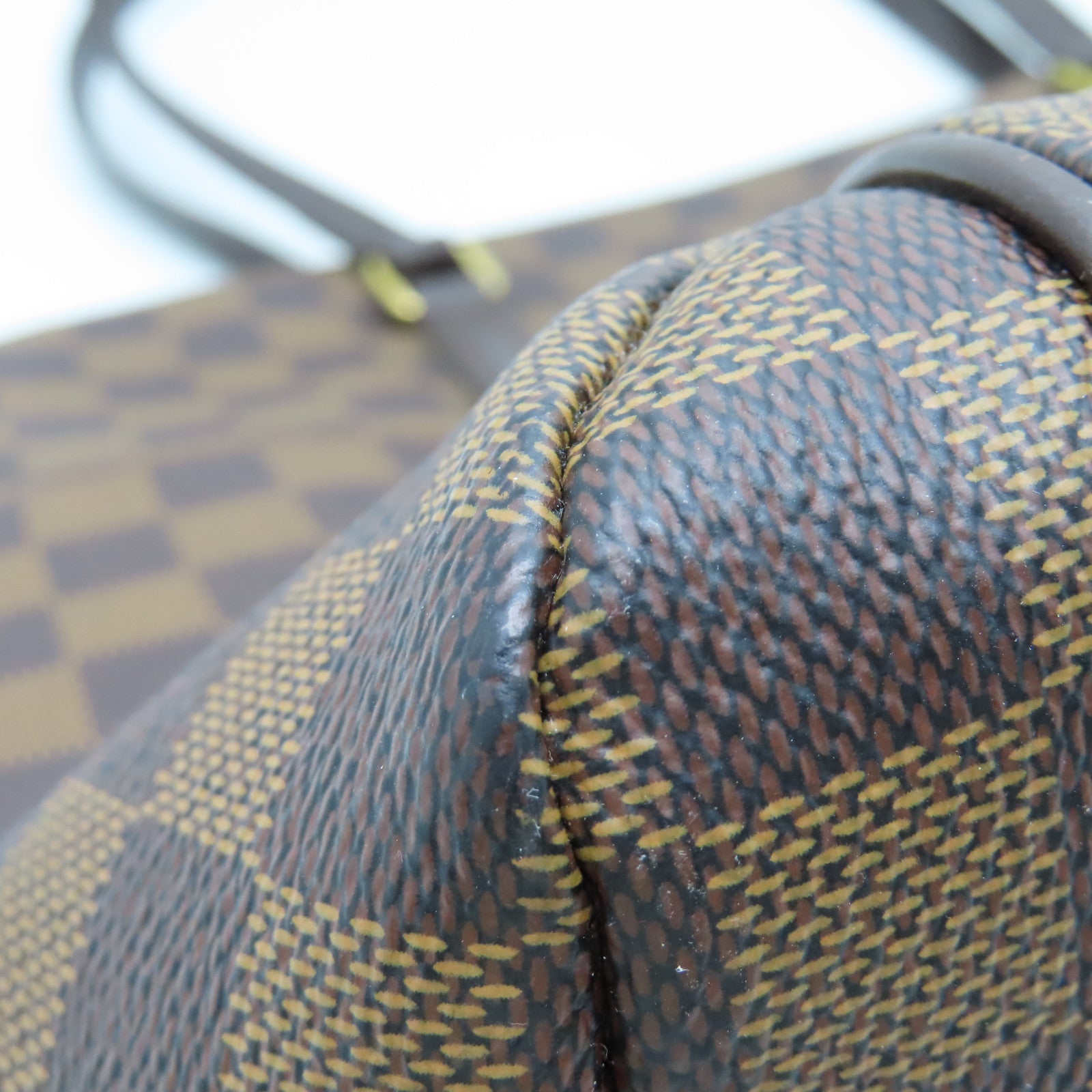 LOUIS VUITTON Damier Totally MM金扣手挽袋啡色