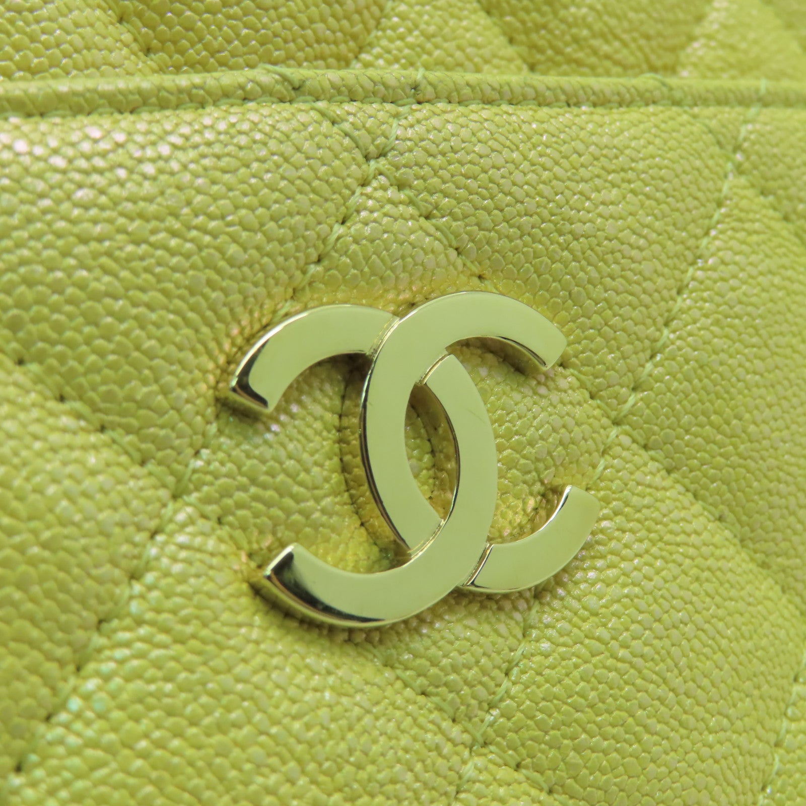 CHANEL 【激減優惠】菱格Caviar皮革Chain Shoulder金扣肩背袋