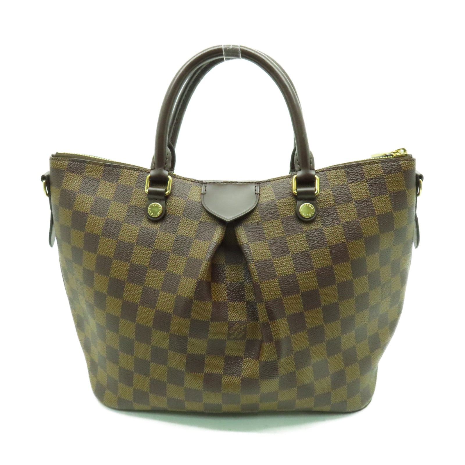 LOUIS VUITTON 【激減優惠】Damier Siena PM金扣手挽肩背兩用袋棕色