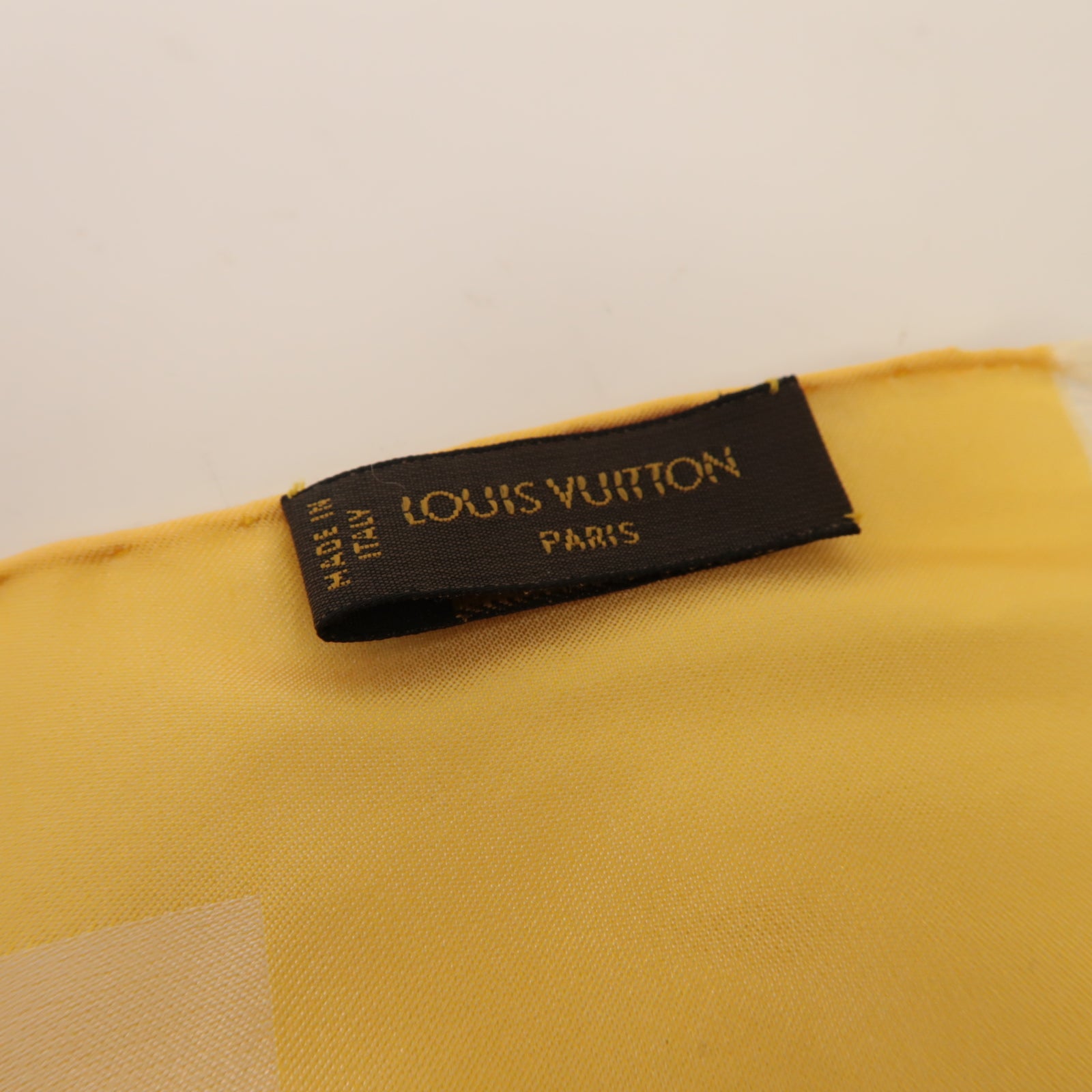 LOUIS VUITTON 絲質Scarf絲巾黃色