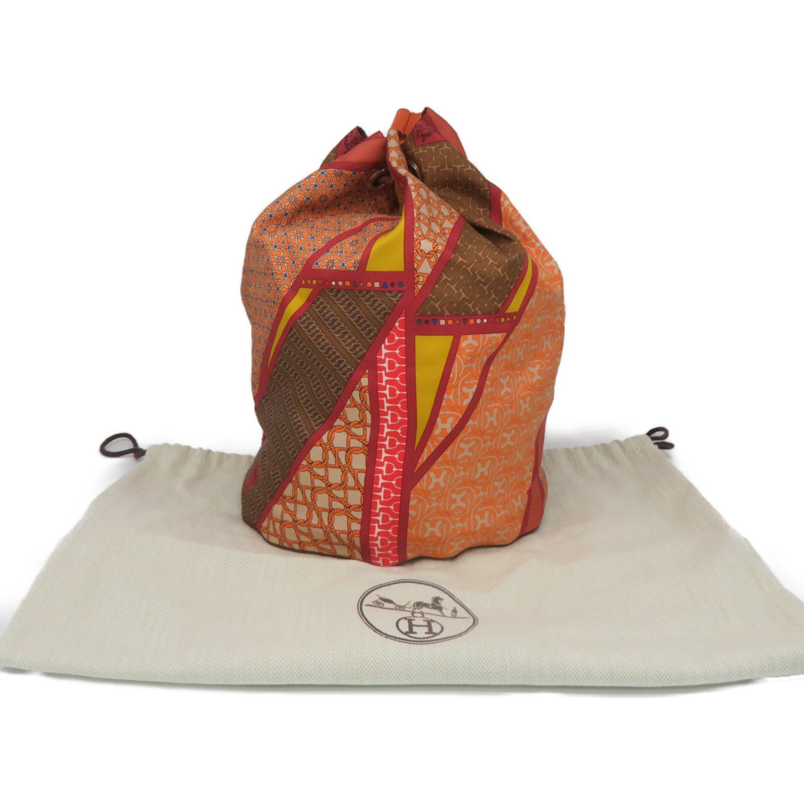 HERMES Silk Sowacool 22 Shoulder Bag Orange/Color