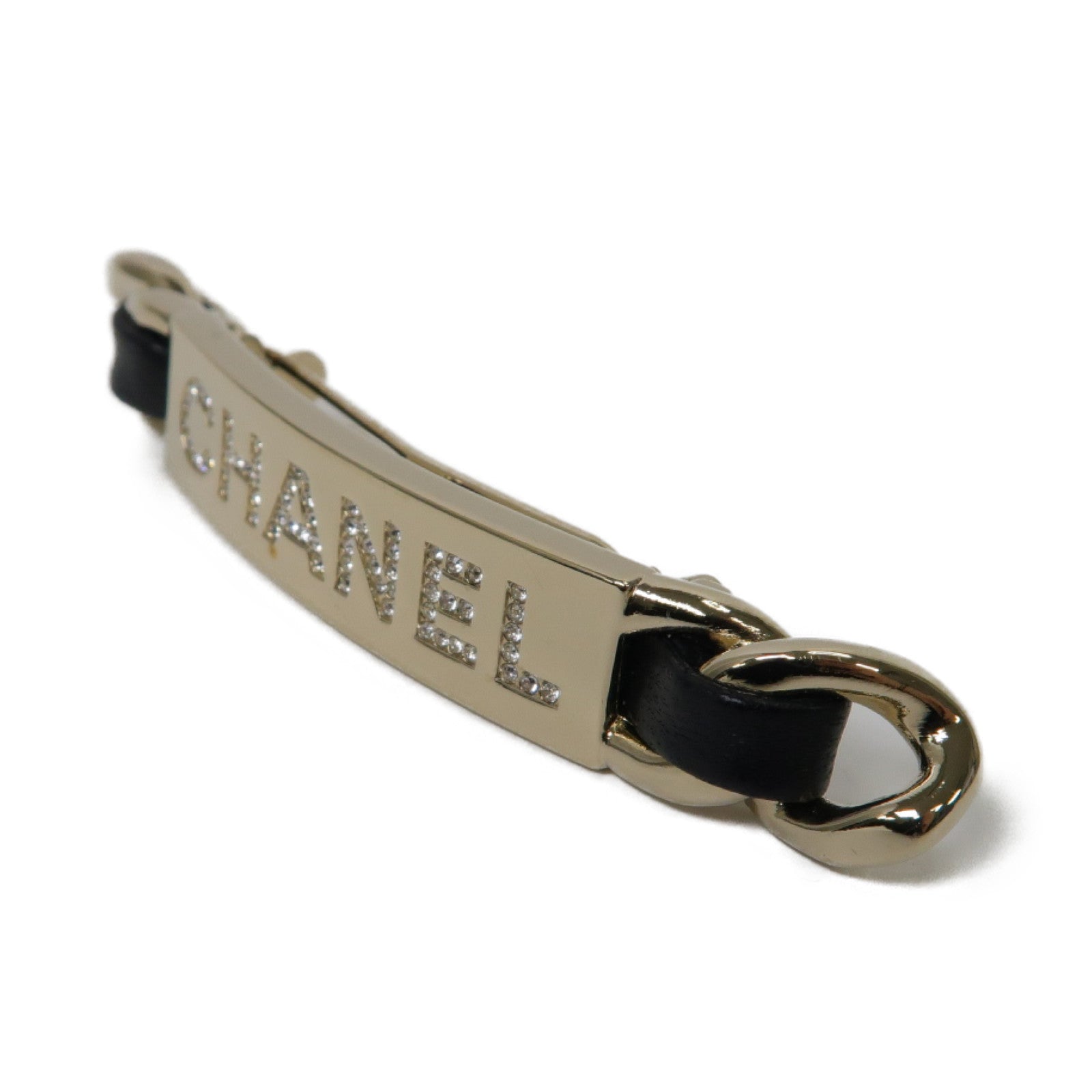 CHANEL 金屬Hair Clip髮夾金色/黒色