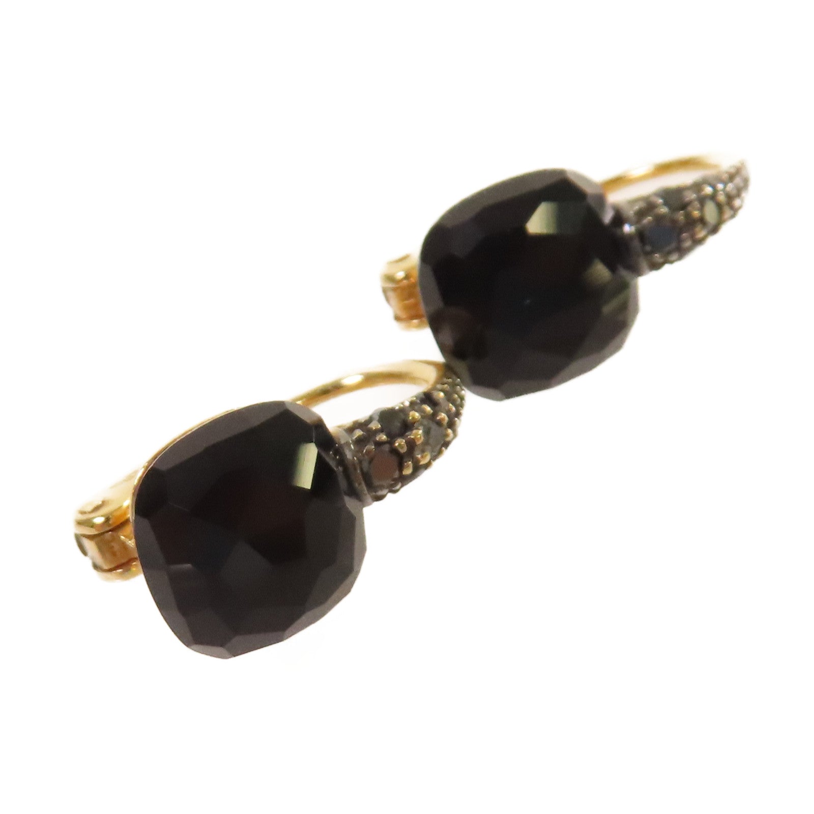 Pomellato 18K黃金/黑寶石Earrings耳環